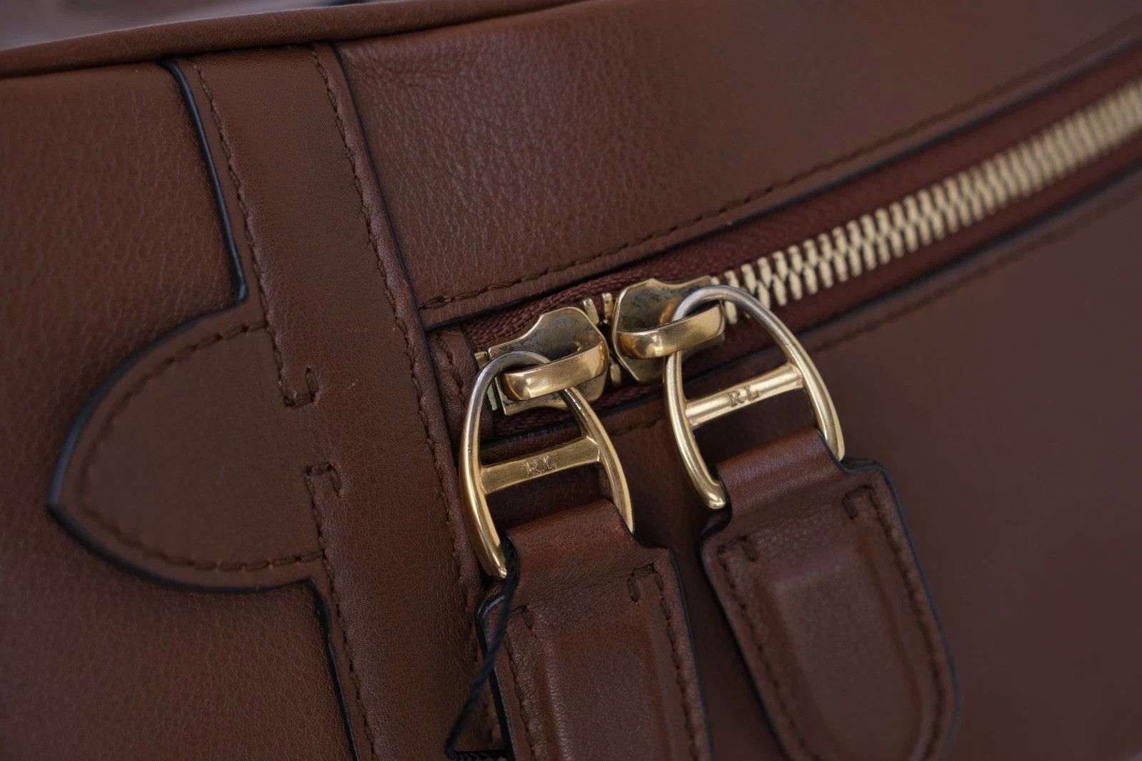 Ralph Lauren Purple Label Soft Luxe Brown Calfskin Leather