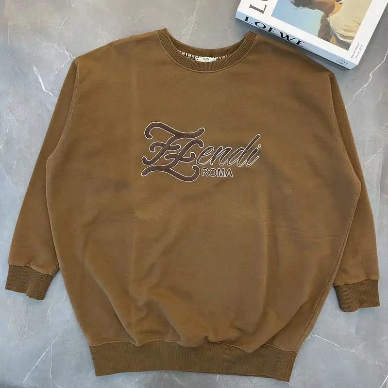 Fendi Fendi Men's Brown Cotton Long Sleeve Sweatshirt 0089 Size US S / EU 44-46 / 1 - 1 Thumbnail