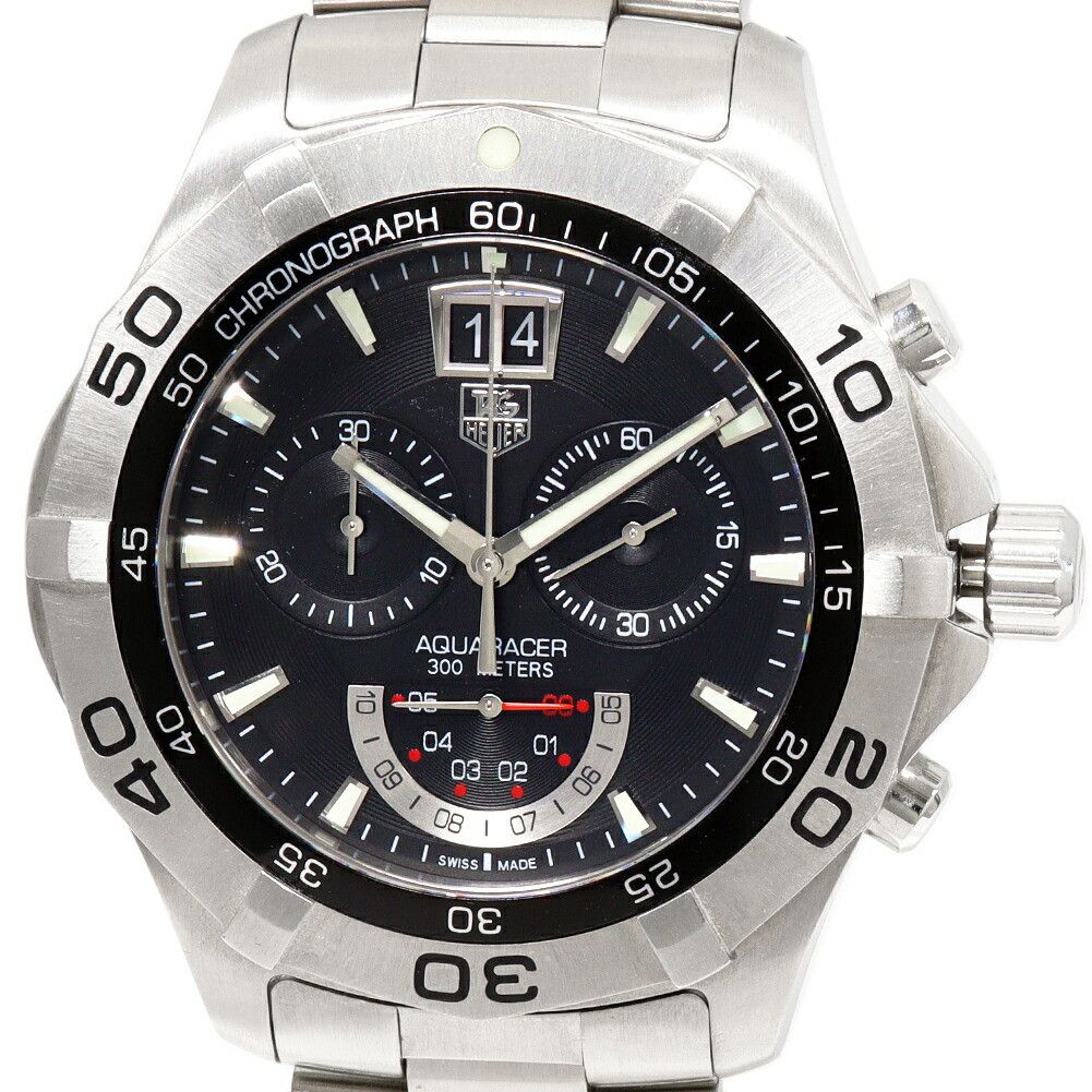 TAG Heuer TAG Heuer Black Dial Aquaracer Chronograph Watch CAF101A Metal Quartz CAF101A