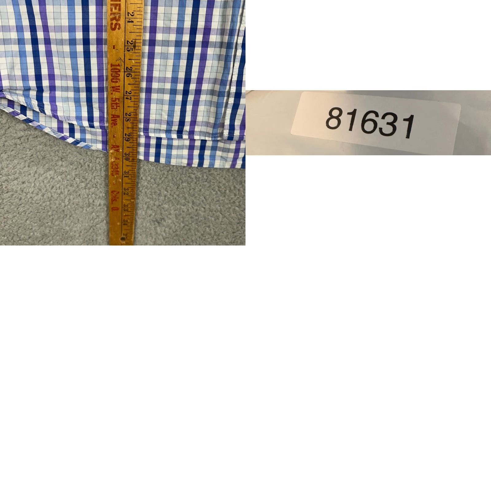 Lacoste Lacoste Shirt Button Down Mens 44 XL Modern Fit Plaid Blue White Long Sleeve Button-Up Men’s XL Size US XL / EU 56 / 4 - 8 Thumbnail