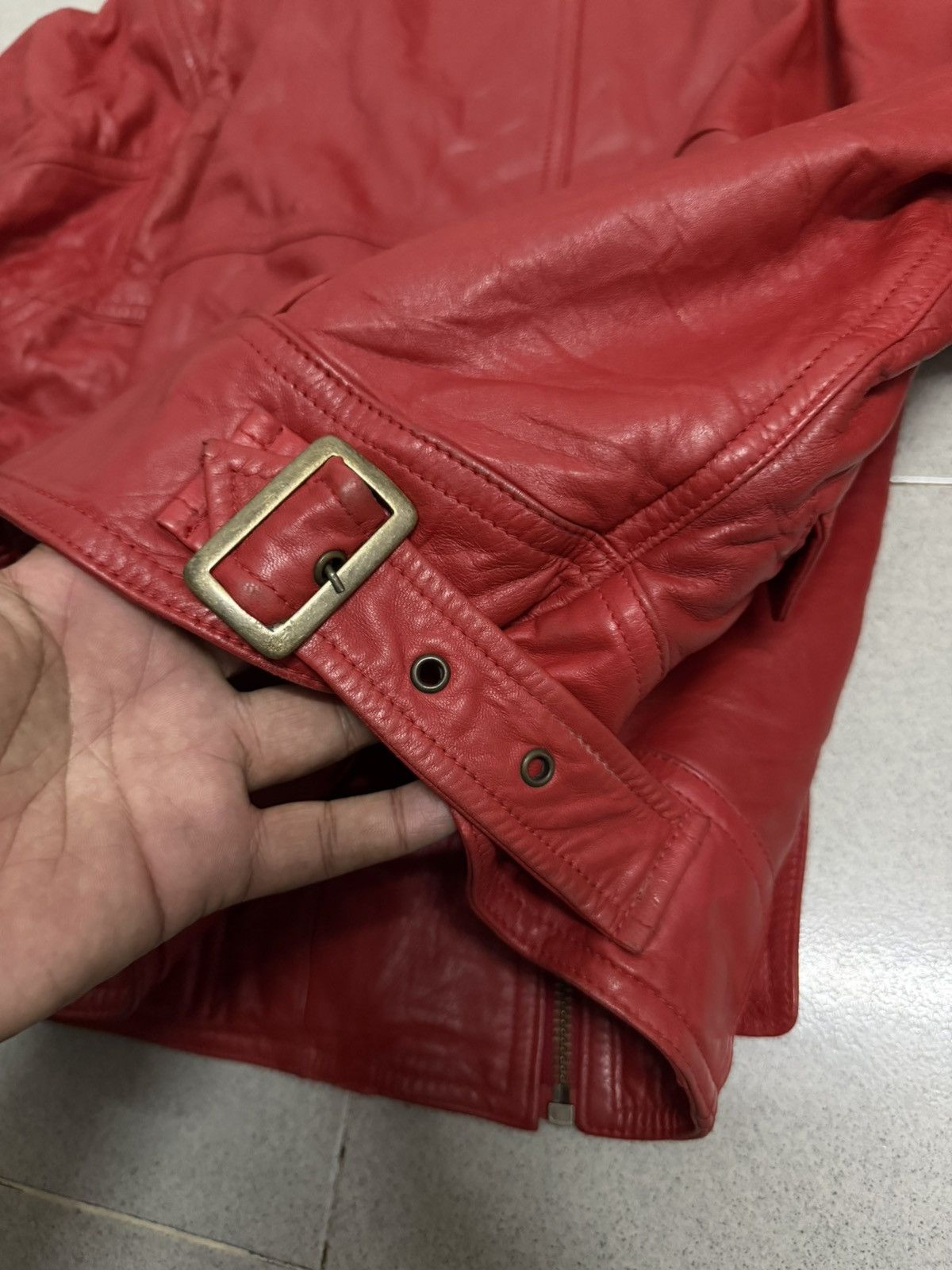 Hai Sporting Gear Rare Vintage Hai Sporting Gear Issey Miyake Leather Jacket Size US M / EU 48-50 / 2 - 10 Thumbnail