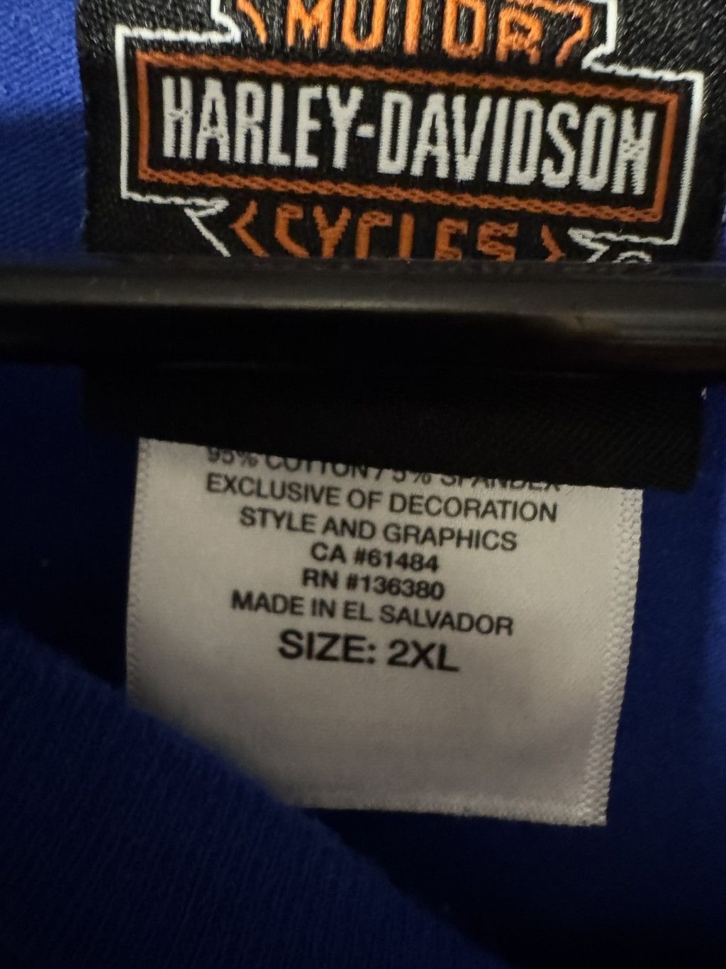 Harley Davidson Harley-Davidson of Auburn MA Vintage T Shirt Men's Sz XXL Bl Size US XXL / EU 58 / 5 - 4 Thumbnail