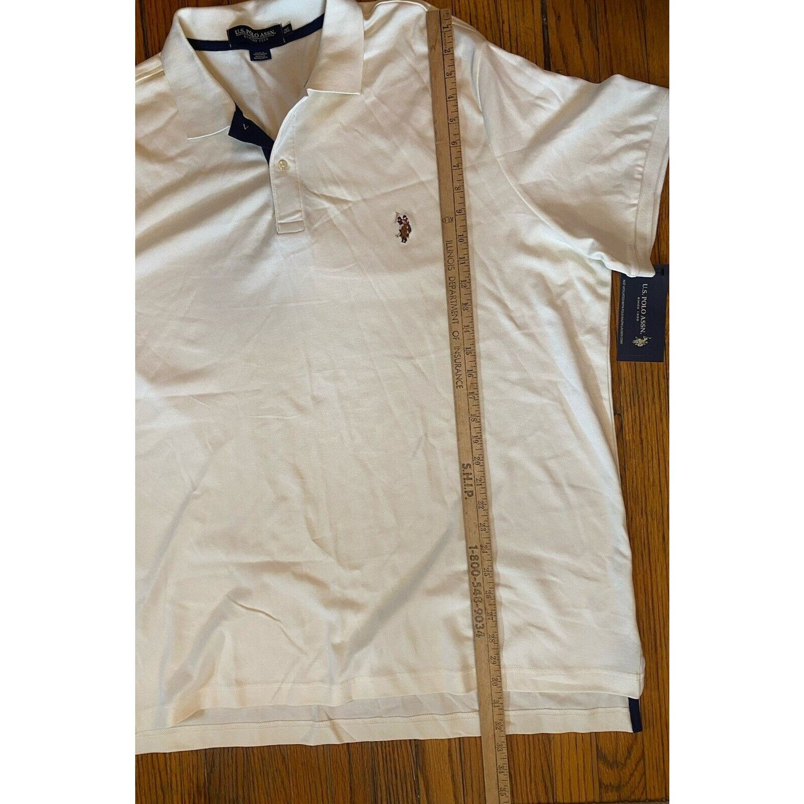 U.S. Polo Assn. NWT U.S. Polo Association Shirt Mens 2XL White Size US XXL / EU 58 / 5 - 7 Thumbnail