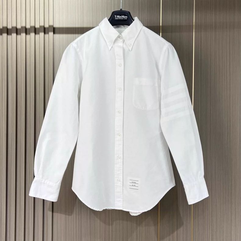 Thom Browne Thom Browne size42 Embroidered four bar striped shirt Size US XS / EU 42 / 0 - 1 Thumbnail