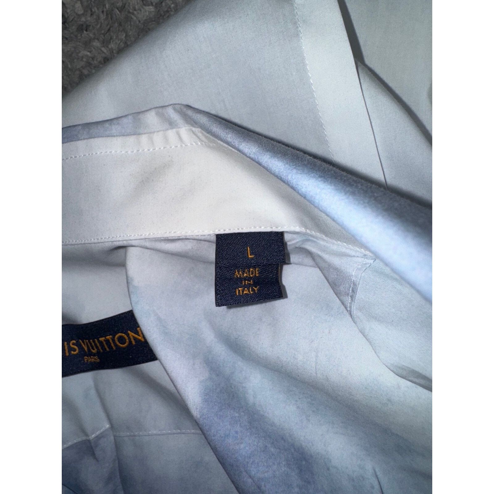 Louis Vuitton Louis Vuitton Clouds Blue White Logo Long Sleeve Button Up Size US L / EU 52-54 / 3 - 9 Thumbnail