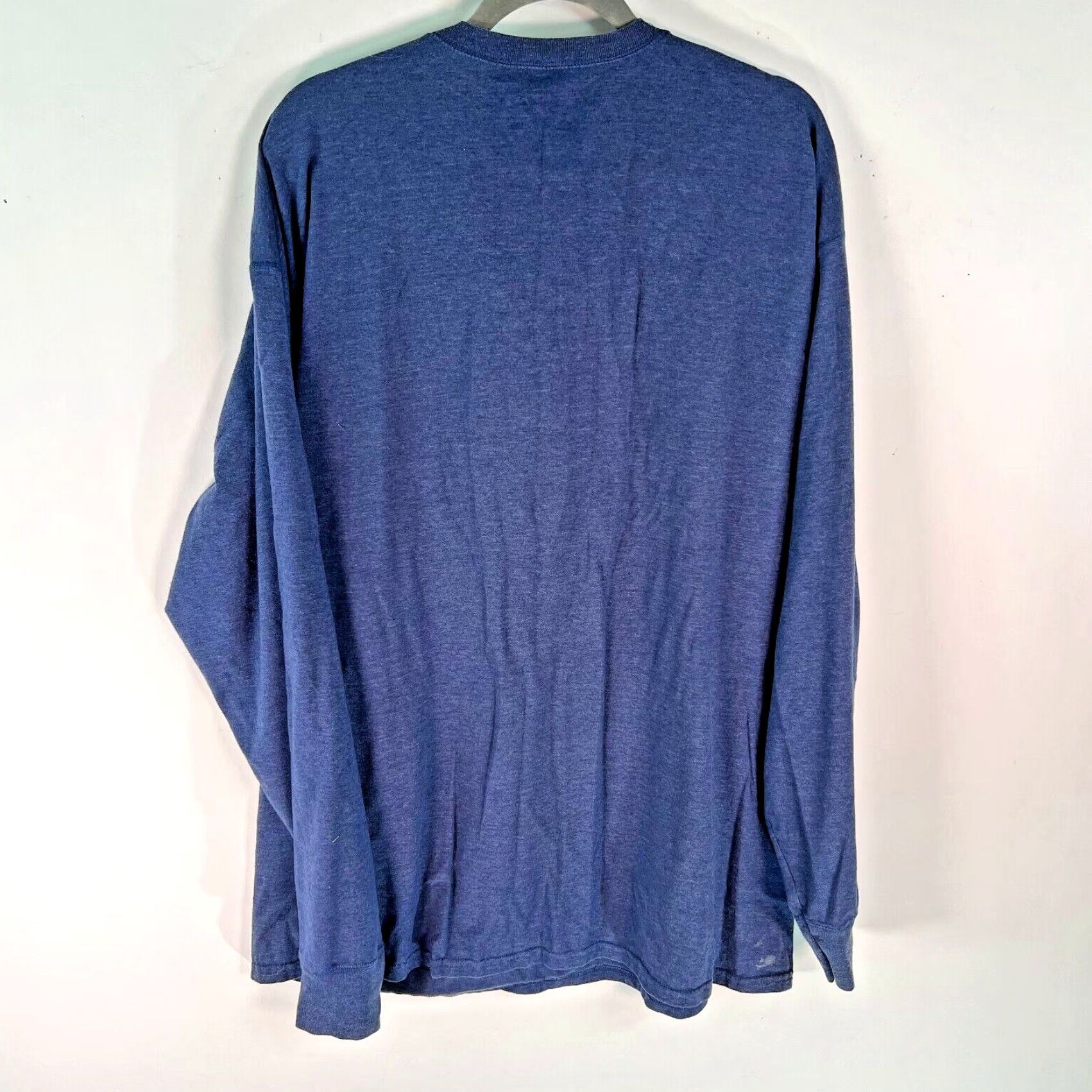 Hanes VINTAGE Hanes Henley Shirt Mens Beefy-T 2XL Regular Blue Long Sleeve Classic Henley Neckline Mens Adult 2XL Blue Size US XXL / EU 58 / 5 - 2 Thumbnail
