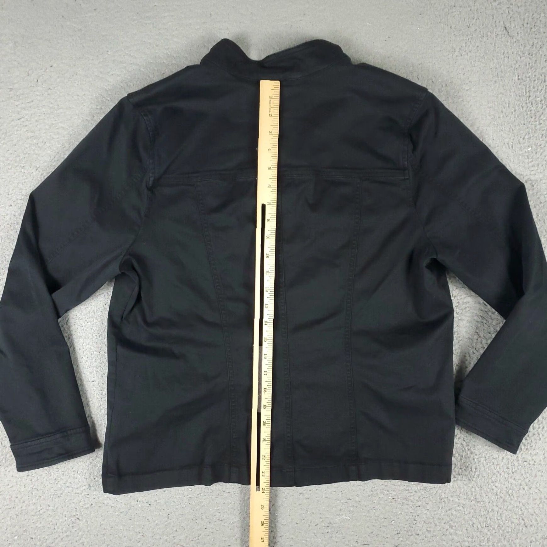 Lucky Brand Lucky Brand Womens Black Canvas Button Jacket, XL, All Seasons, Pockets Size XL / US 12-14 / IT 48-50 - 6 Thumbnail