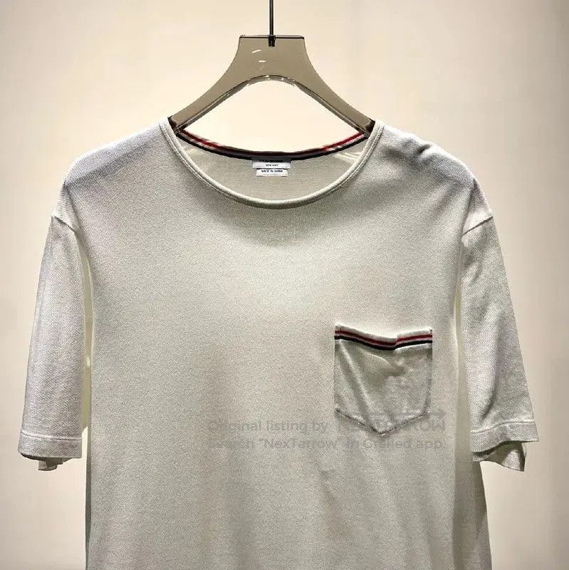 Thom Browne Thom Browne White Cotton Men's T-Shirt . Size US M / EU 48-50 / 2 - 3 Thumbnail