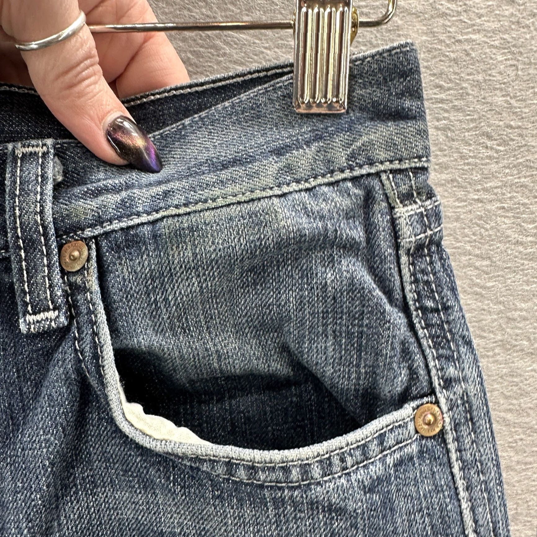 7 For All Mankind 7 For All Mankind Boot Cut Jeans Women 28 x 26 A Pocket Distressed Blue Size 28 Womens Jeans Size 28" / US 6 / IT 42 - 6 Thumbnail