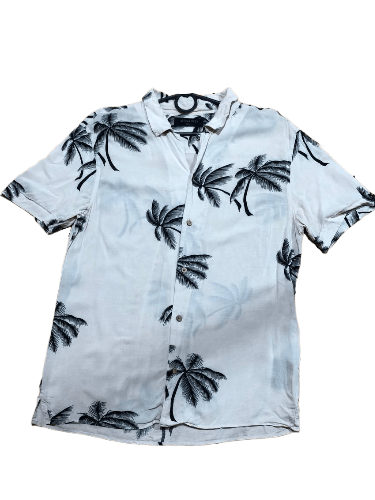 Allsaints Vintage Allsaints Palm Print Button Up Shirt Size S Size US S / EU 44-46 / 1 - 1 Thumbnail