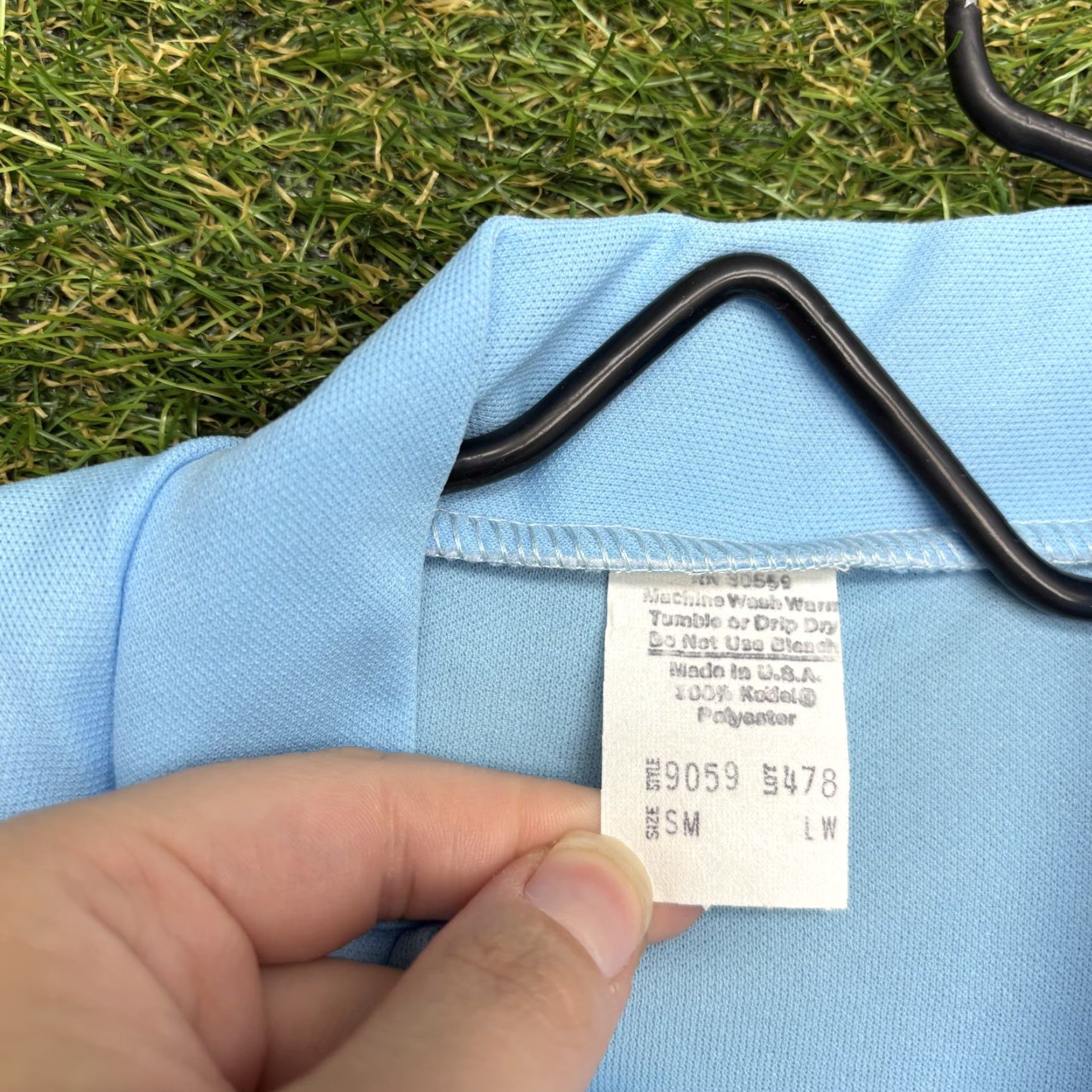Vintage VINTAGE Silvermans Shirt Womens Small Light Blue Long Sleeve Tie Collar 70s Top Size S / US 4 / IT 40 - 5 Thumbnail