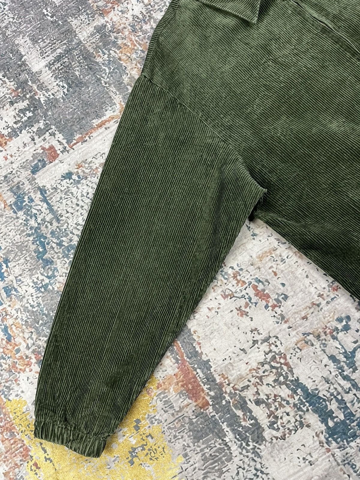 Japanese Brand Oh! The Guilt Corduroy Moss Green Zipper Jackets Size US L / EU 52-54 / 3 - 5 Thumbnail