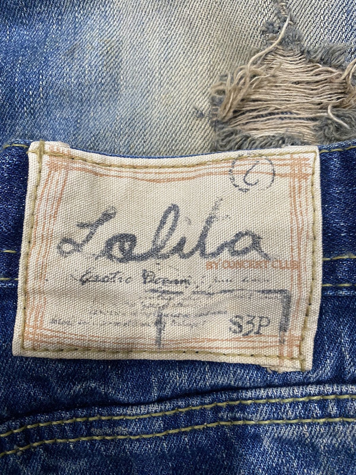 Hiroshi Fujiwara × Japanese Brand × Junya Watanabe YOSHITOMO NARA LOLITA JEANS, DISTRESS DESIGN STRAIGHT STYLE Size US 34 / EU 50 - 10 Thumbnail