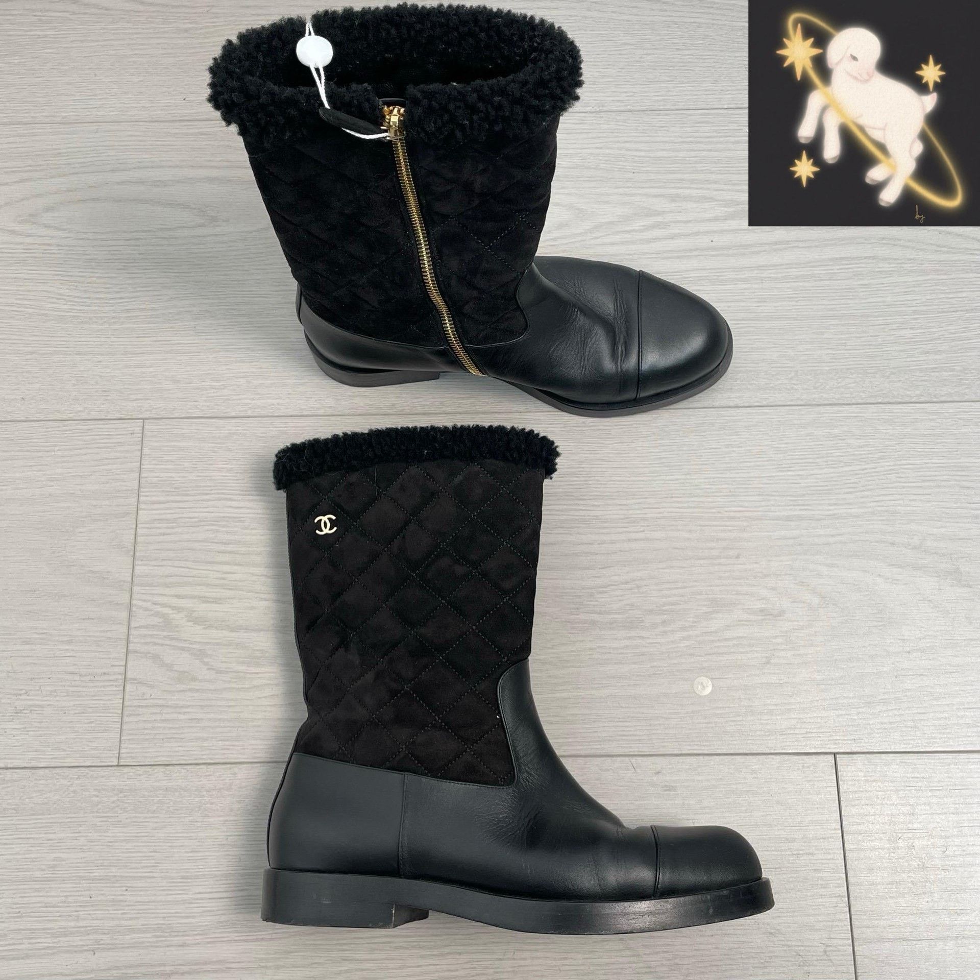 Chanel Chanel Gold Boots 24 Women Size US 8 / IT 38 - 1 Thumbnail