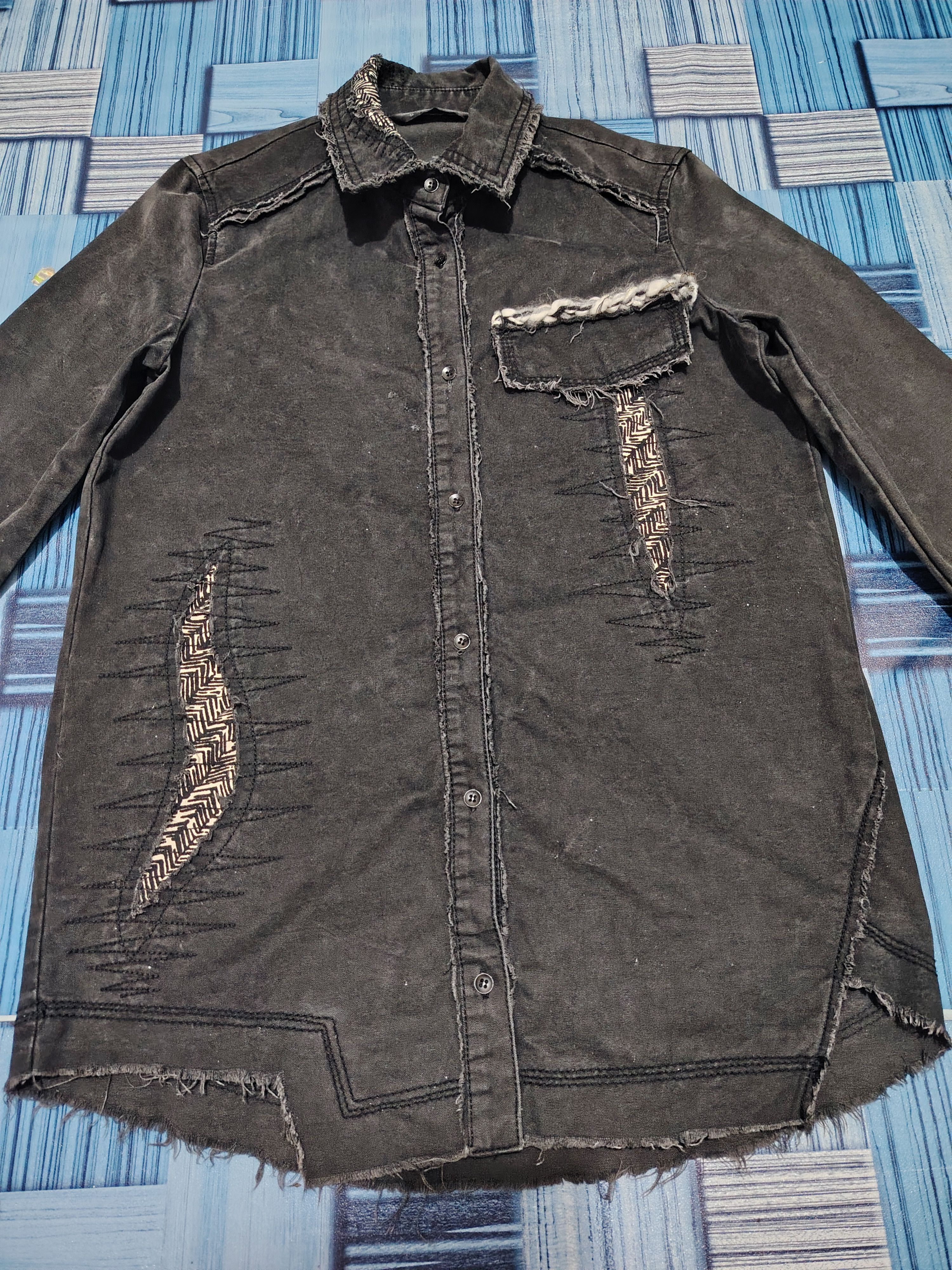 14th Addiction Distressed Japanese Tankus Shirt patchwork design Size US S / EU 44-46 / 1 - 3 Thumbnail