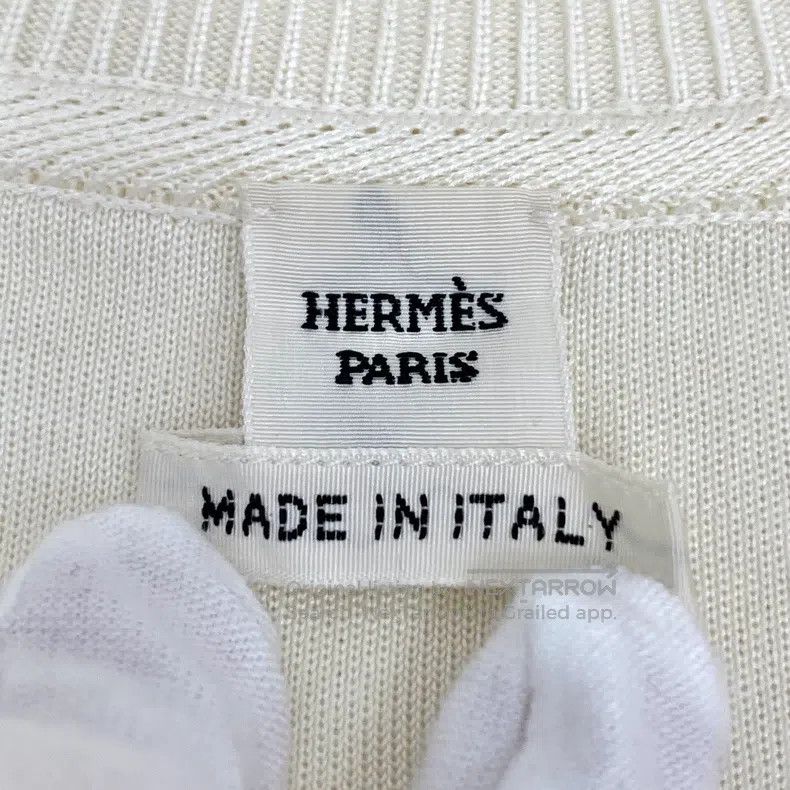 Hermes Hermes Off-white Geometric Print Silk Mixed Stand Collar Z Size XS / US 0-2 / IT 36-38 - 5 Thumbnail