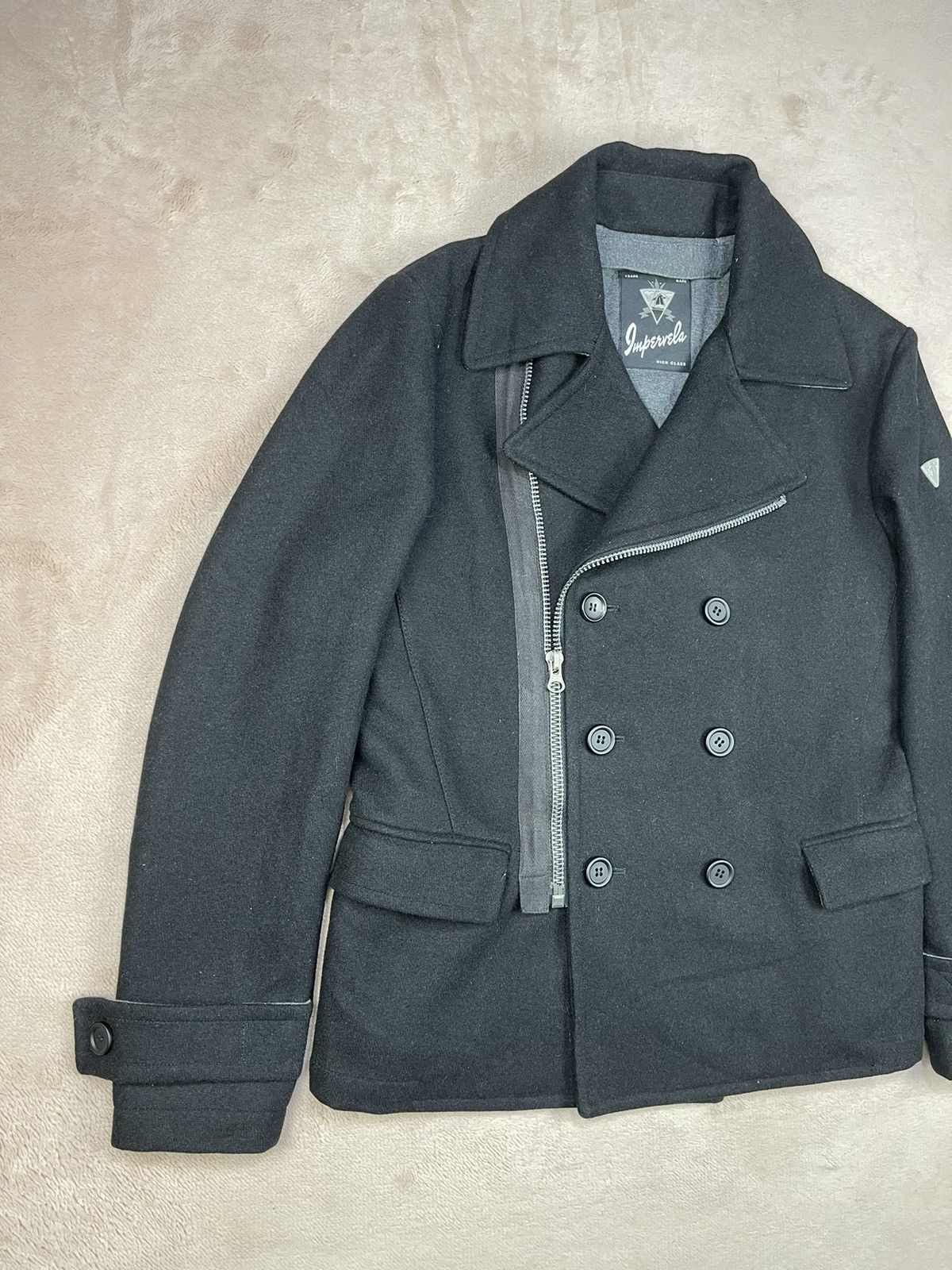 Le Grande Bleu (L.G.B.) ITALIAN IMPERVELA DOUBLE BREASTED RAINPROOF Size US L / EU 52-54 / 3 - 2 Thumbnail