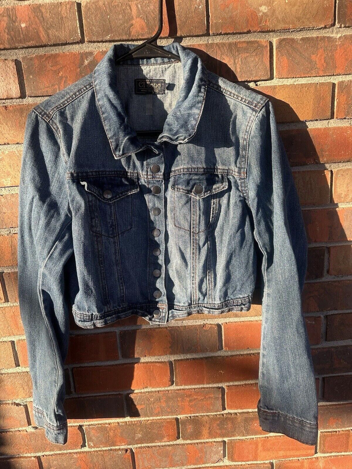 Designer Ci Sono Large Denim Jacket Y2K Size L / US 10 / IT 46 - 1 Thumbnail