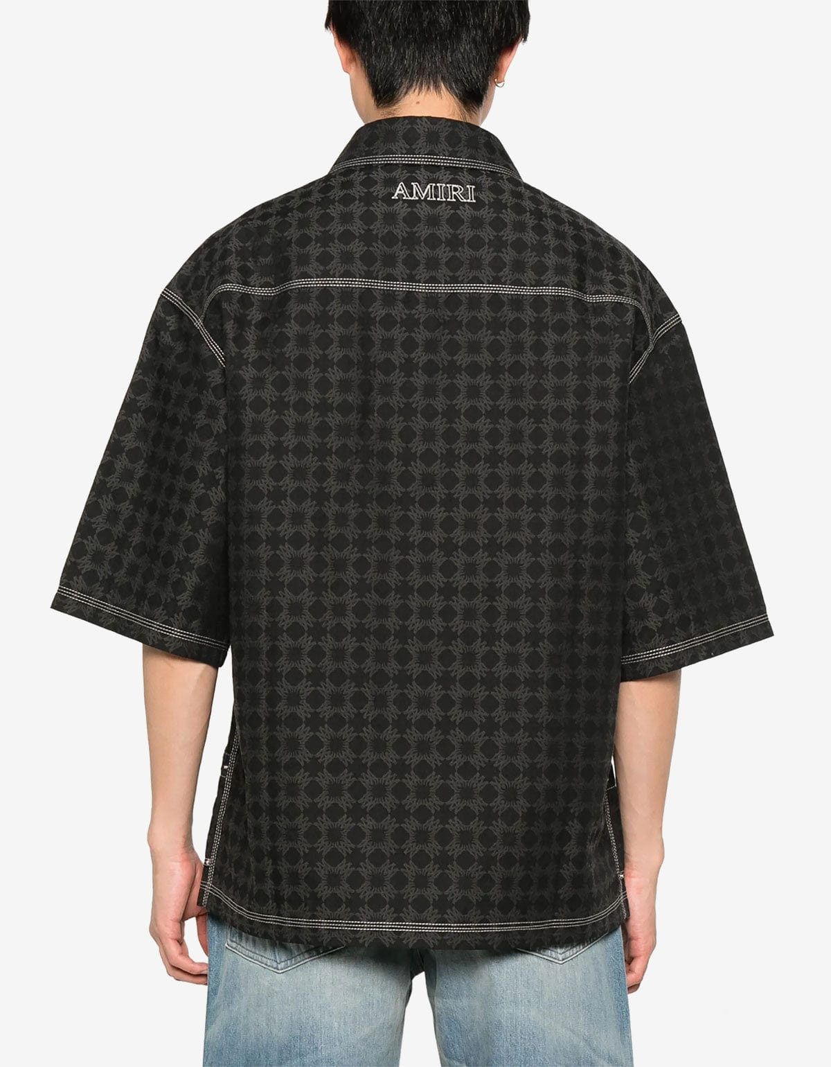 Amiri Amiri Black MA Quad Work Shirt – Jacquard Overshirt Size US S / EU 44-46 / 1 - 2 Thumbnail