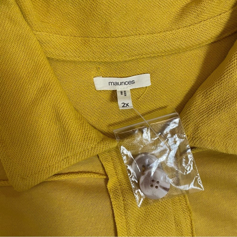Other New Maurices Golden Aura Cotton Collegiate Shacket Shirt Si Size XXL / US 16-18 / IT 52-54 - 6 Thumbnail
