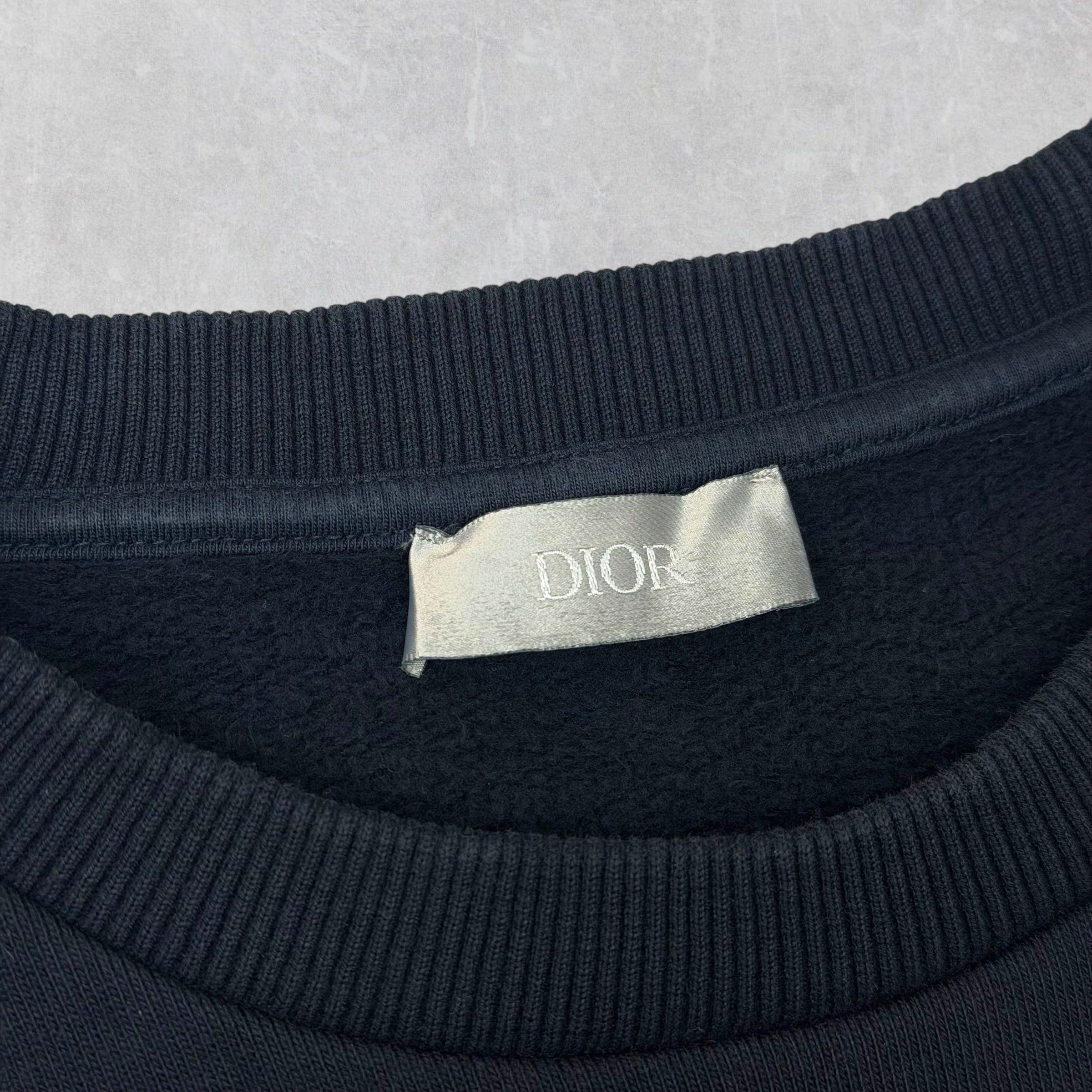 Dior Dior x Kaws Pink Bee Logo Sweatshirt Navy L Size US L / EU 52-54 / 3 - 4 Thumbnail