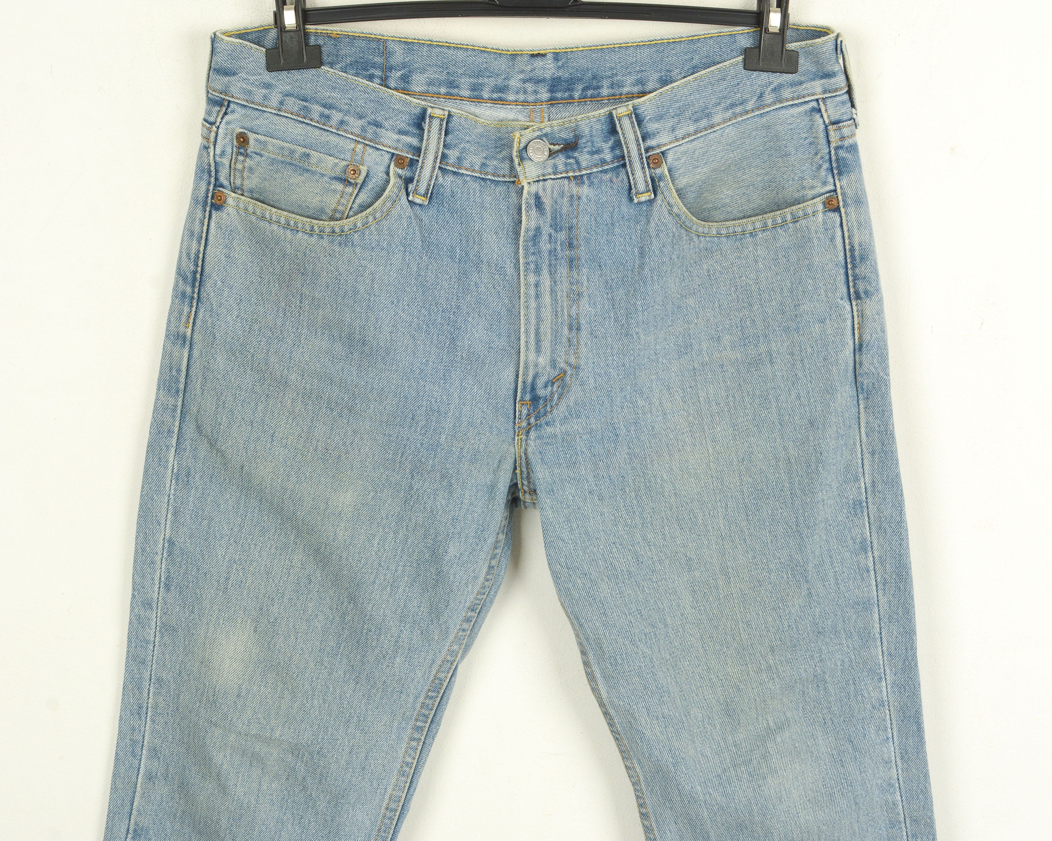 Levi's Men 511 Slim Jeans W33 L32 Denim Faded White Trousers Skinny Size US 33 - 2 Thumbnail