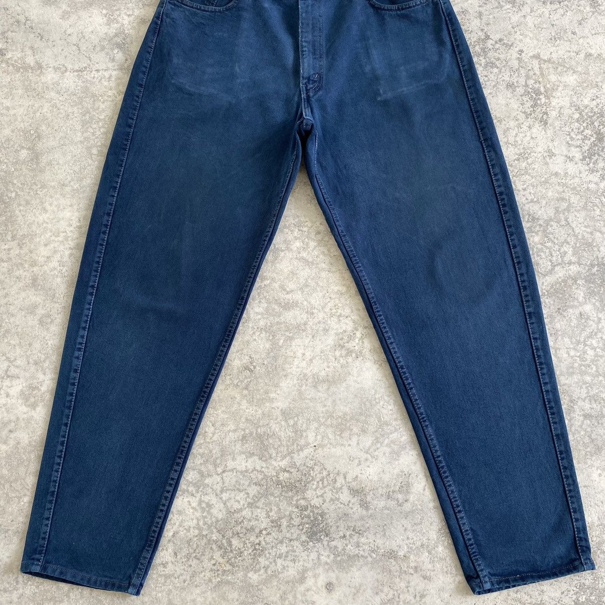 Levi's VTG 1992 Levi’s Silvertab Faded Midnight Blue Baggy Denim Size US 35 - 3 Thumbnail