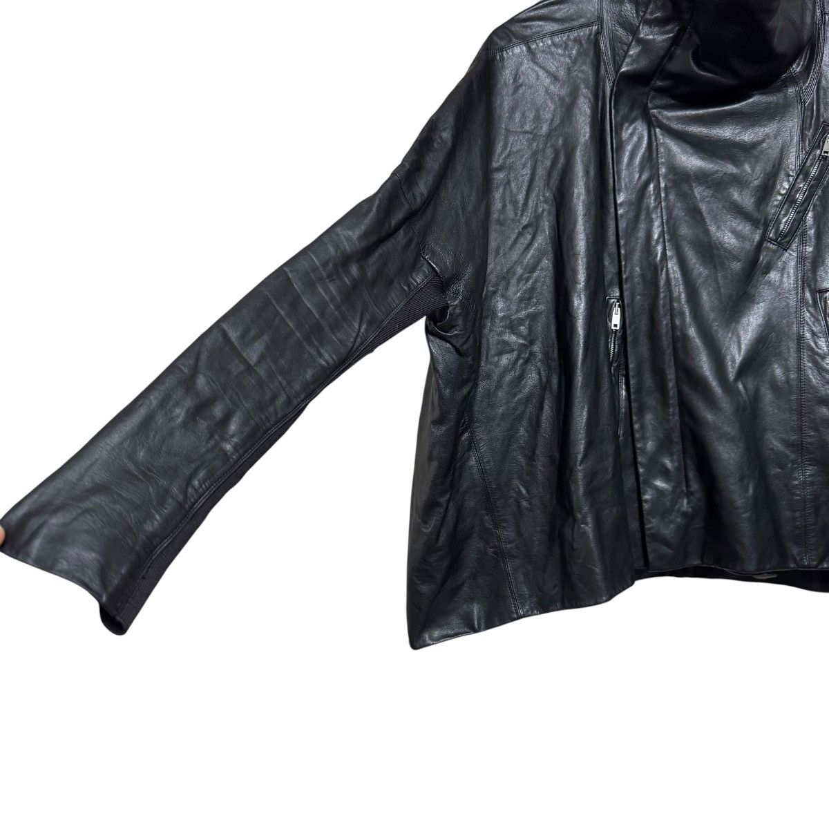 Rick Owens FW2012 'Mountain Fall' Rick Owens Leather Jacket Cropped Size M / US 6-8 / IT 42-44 - 4 Thumbnail
