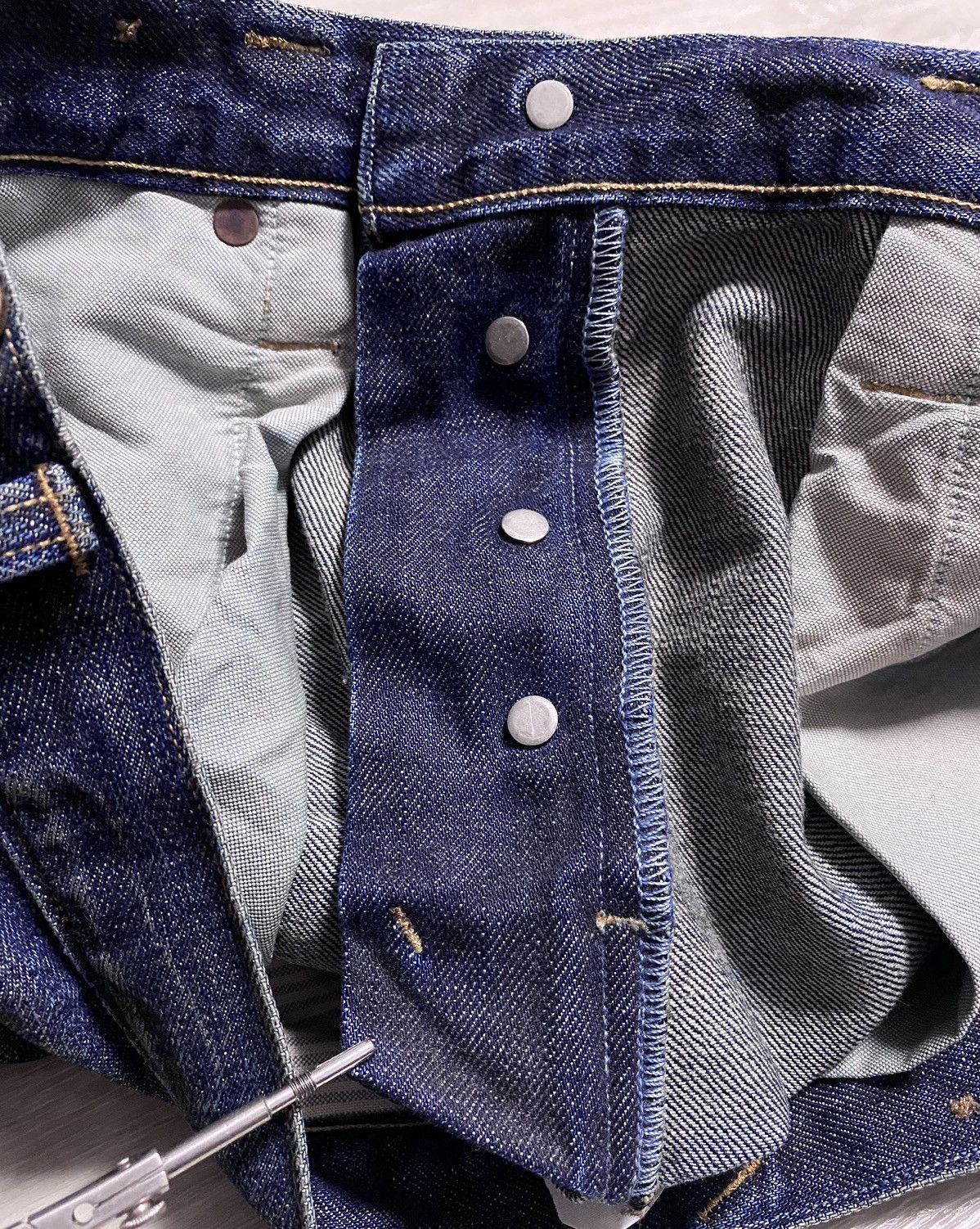 Rugby Ralph Lauren Rugby Ralph Lauren Faded Patchwork Stitched Jeans Denim Size US 31 - 20 Thumbnail