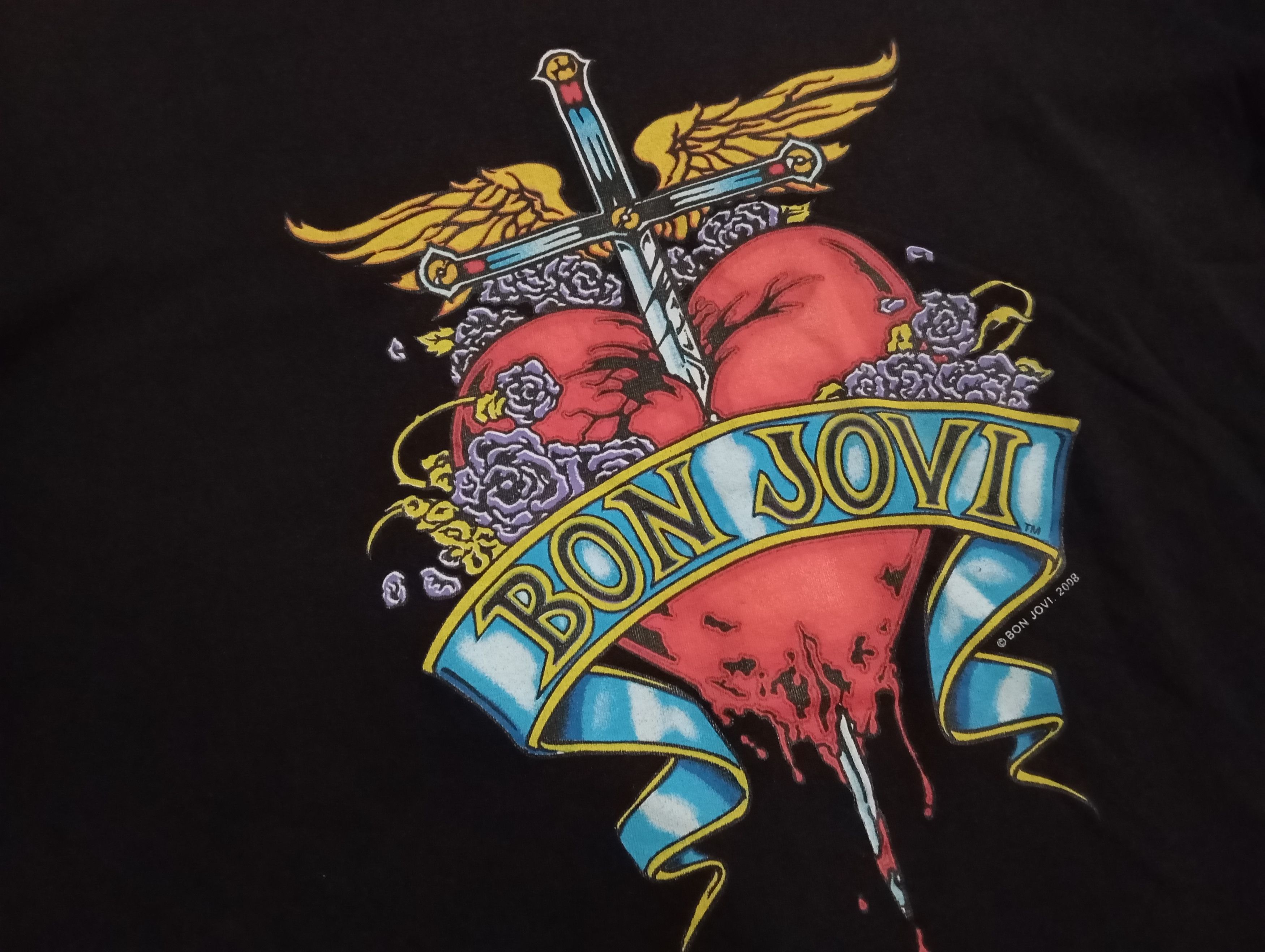 Vintage Vtg y2k 2000s Bon Jovi 2008 tshirt rock 🎸🎶 Size US M / EU 48-50 / 2 - 1 Thumbnail