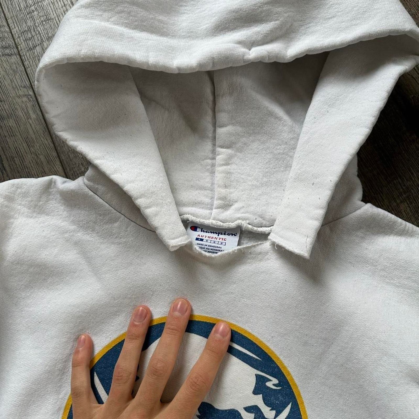 Champion × Vintage Vintage 00s Buffalo Sabers Hockey Champion Hoodie Sweatshirt Size US L / EU 52-54 / 3 - 4 Thumbnail