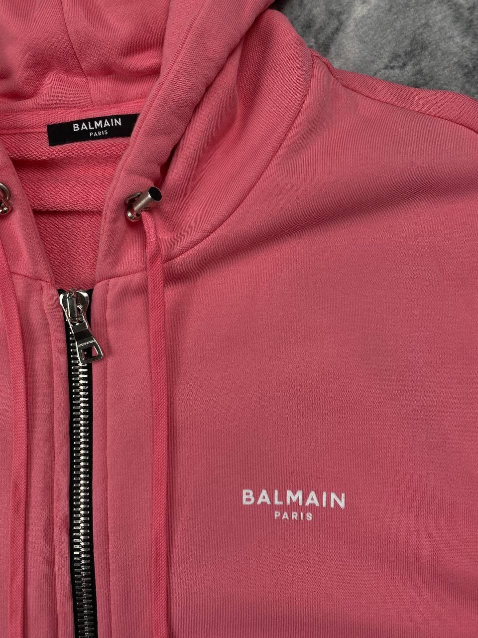 Balmain Balmain Full Zip Hoodie Men Size M Pink Size US M / EU 48-50 / 2 - 4 Thumbnail