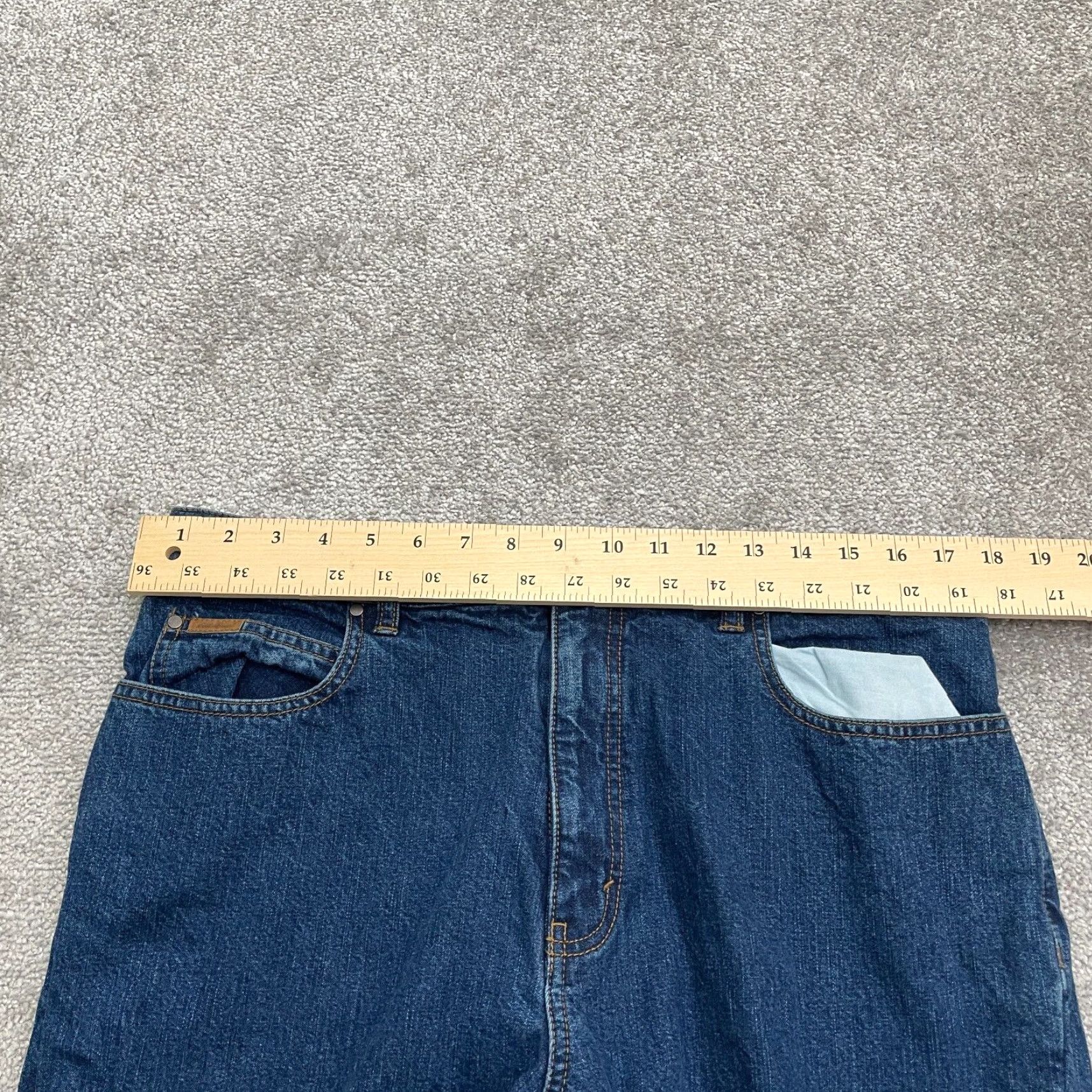 Eddie Bauer Eddie Bauer Jeans Womens 16 Denim Straight Leg High Rise 36x31 Blue Dark Wash Size 38" / US 16 / IT 52 - 6 Thumbnail