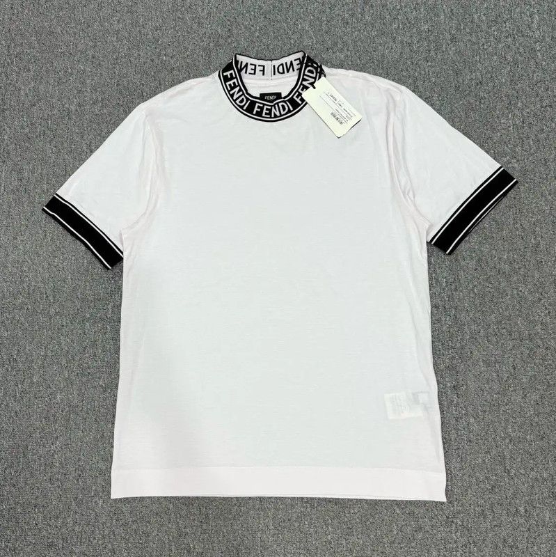Fendi Fendi White Cotton Men's T-Shirt 0089 Size US M / EU 48-50 / 2 - 1 Thumbnail