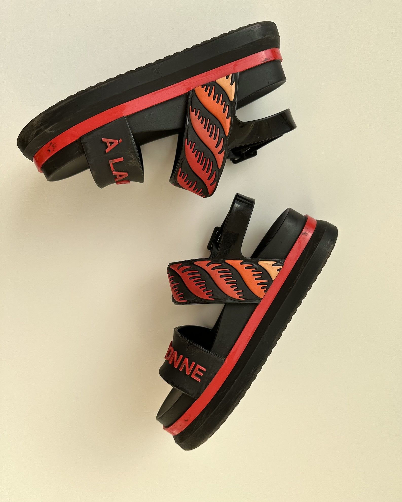 Melissa Melissa x À La Garçonne — Platform red and black Sandals Size US 6 / IT 36 - 4 Thumbnail