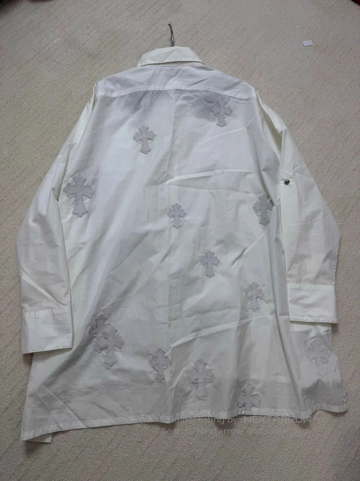 Chrome Hearts White Cross Embroidered Long Sleeve Button. Size US L / EU 52-54 / 3 - 2 Thumbnail