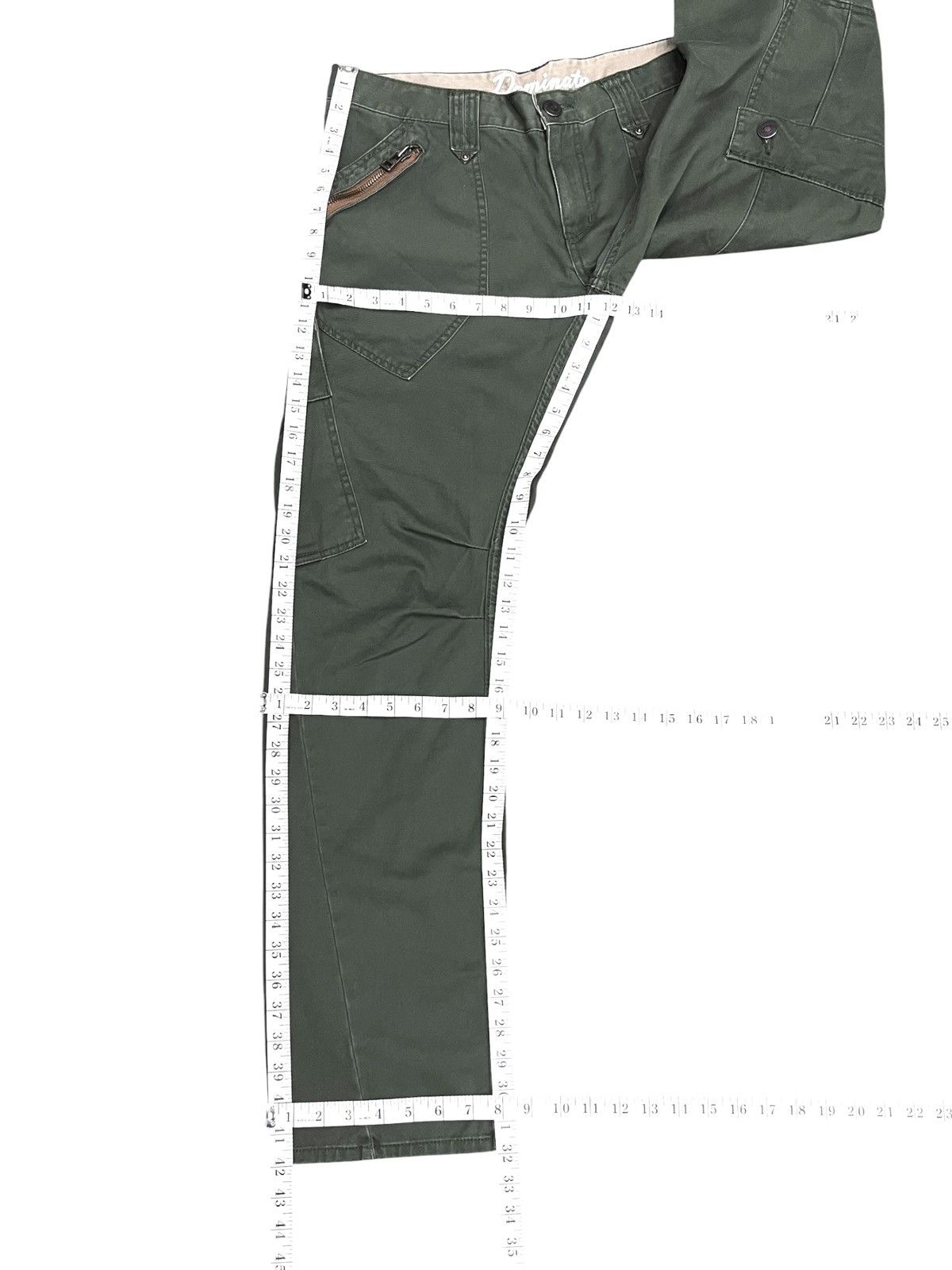 Japanese Brand Ultra Rare Dominate Green Army Big Slant Pocket Cargo Pants Size US 32 / EU 48 - 14 Thumbnail