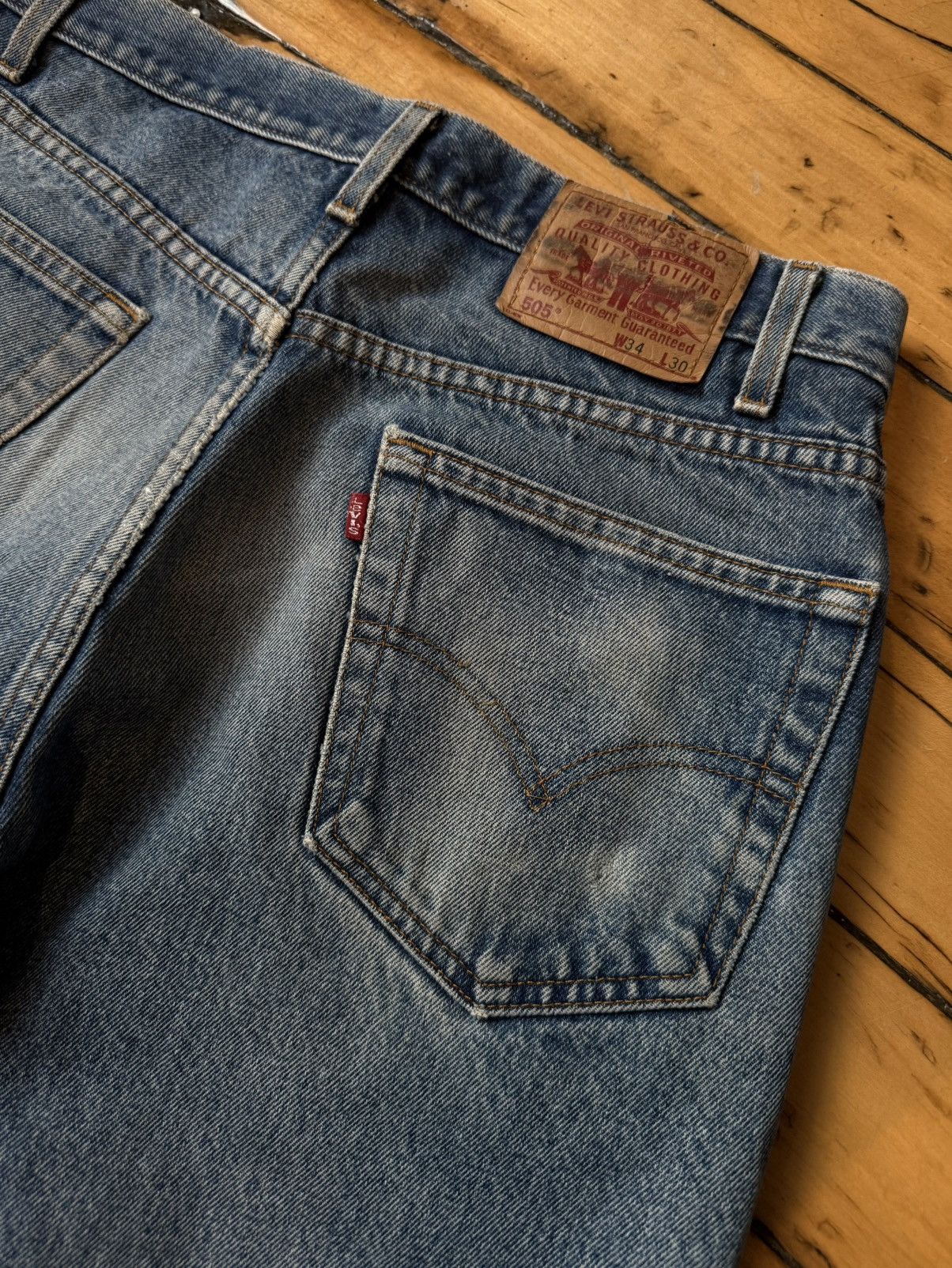 Levi's Vintage Early 2000's Levis 505xx Blue Faded Size US 34 / EU 50 - 10 Thumbnail