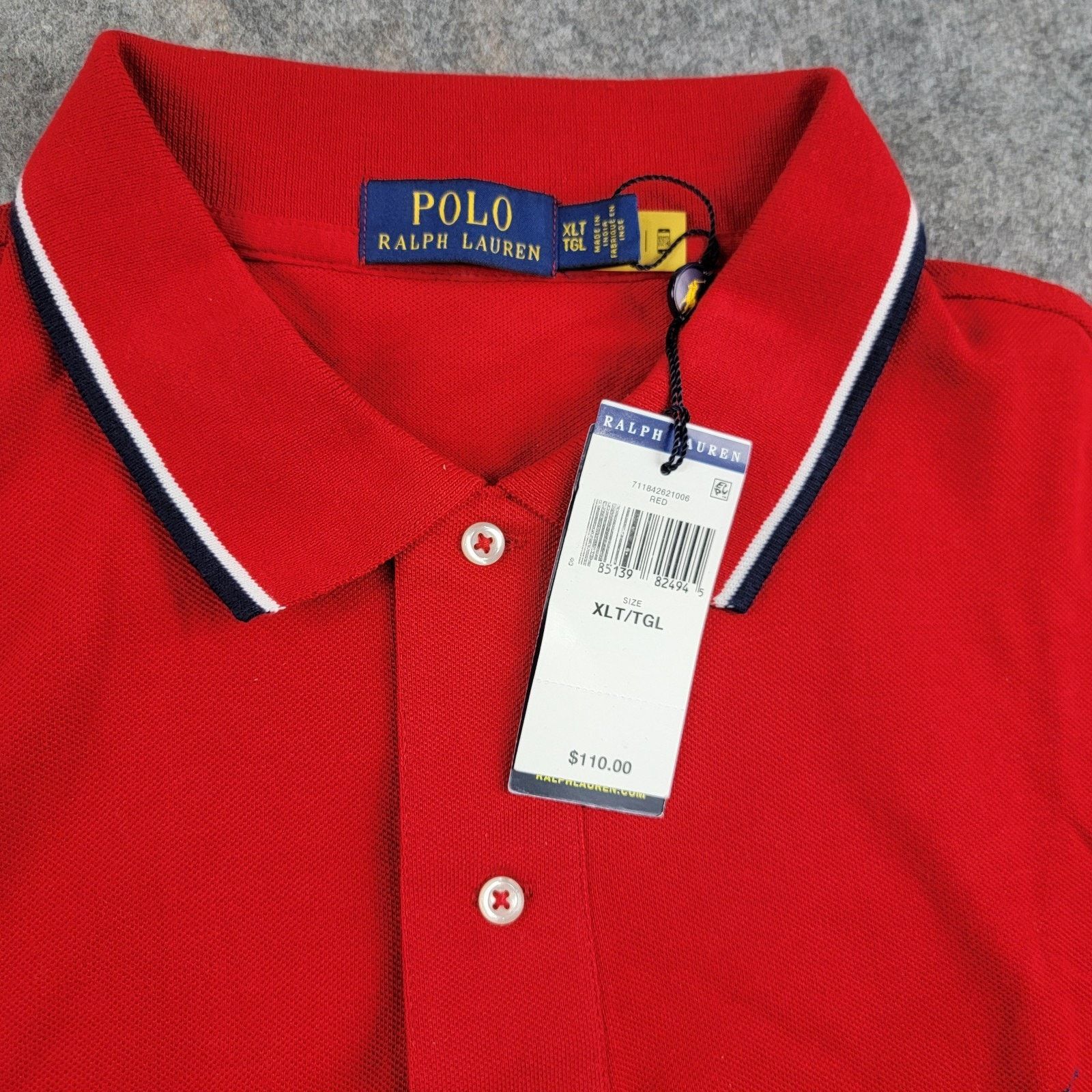 Polo Ralph Lauren Polo Ralph Lauren Mens Tipped Collar Polo Shirt NWT $110 Size US XL / EU 56 / 4 - 5 Thumbnail