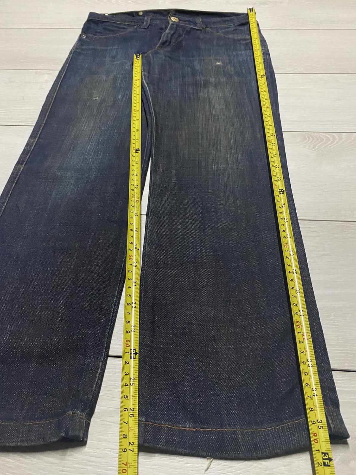 Levi's Levis Y2K Black Denim Distressed Straight Fits Jeans Size US 31 - 14 Thumbnail