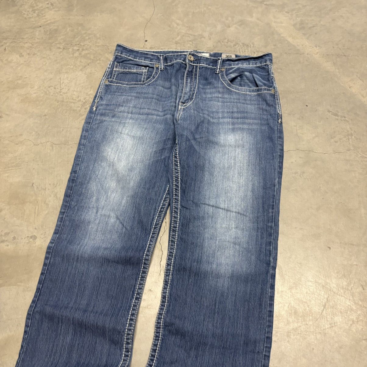 BKE Vintage Y2K Faded Bootcut Denim Jeans 36x31 Size US 36 / EU 52 - 5 Thumbnail