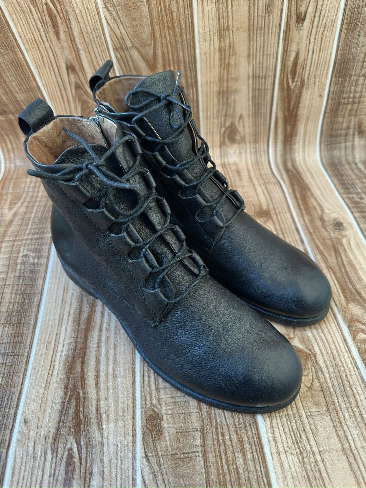 A.S.98 AS 98 Air Step Black Leather Side Zip Boots like Rick Owens Size US 11 / EU 44 - 1 Thumbnail