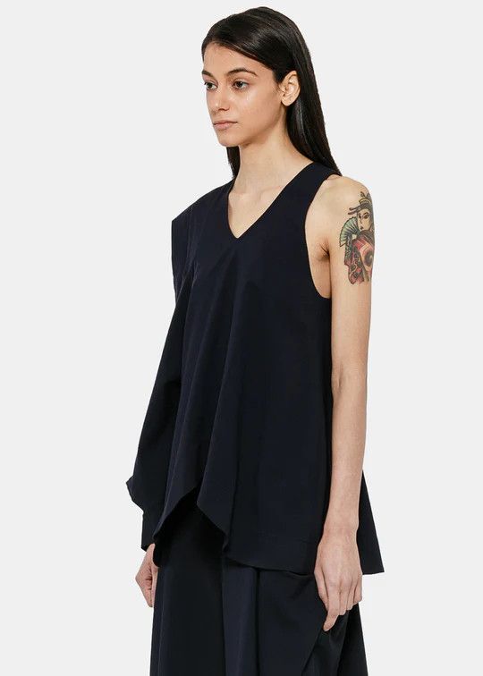 JW Anderson o1mle0325 Asymetric Tank Top in Black Size M / US 6-8 / IT 42-44 - 3 Thumbnail
