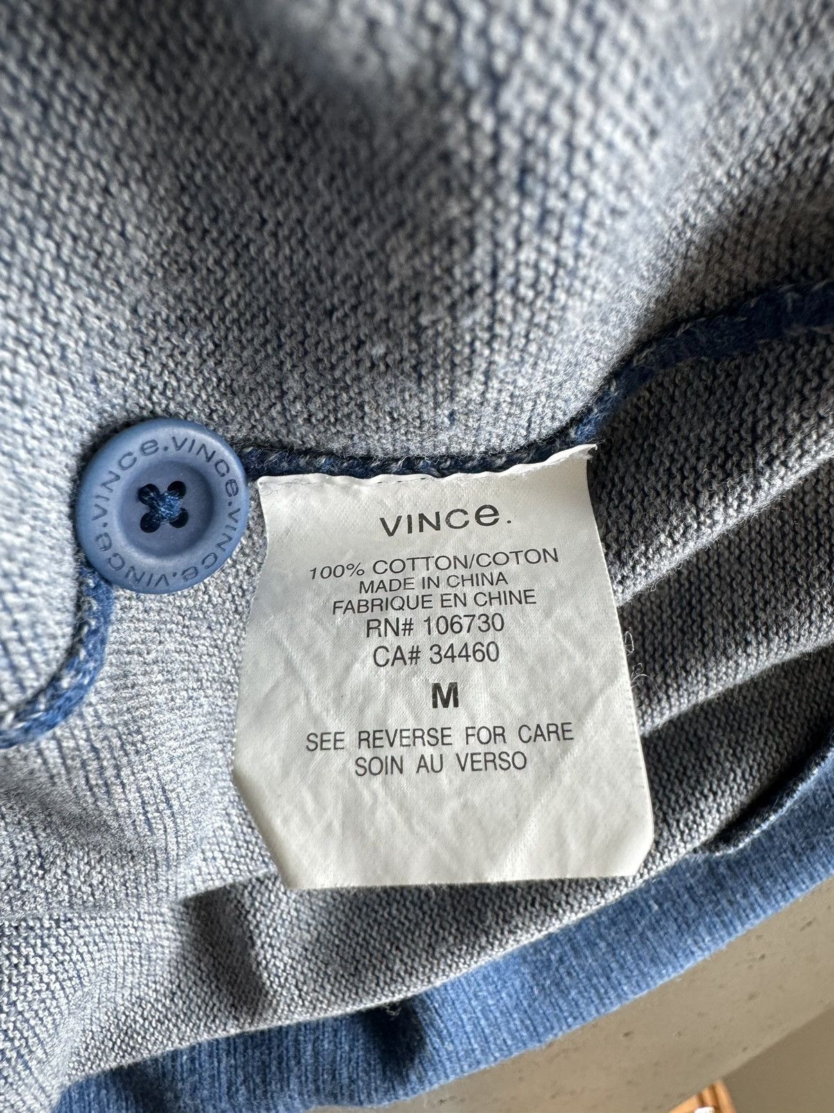 Vince Henley Sweater with knit details Size US M / EU 48-50 / 2 - 6 Thumbnail