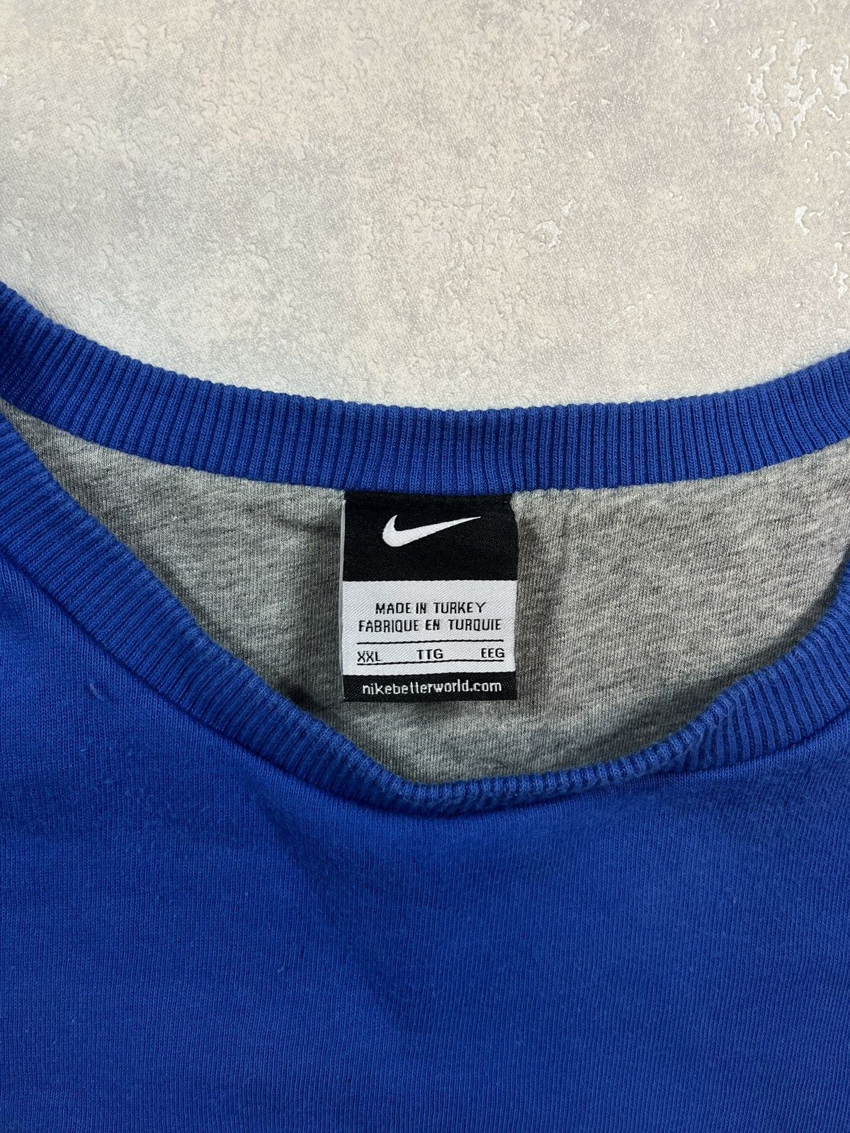Nike × Vintage 00s Nike Spellout Embroidered Logo Vintage Y2K Sweatshirt Size US XXL / EU 58 / 5 - 4 Thumbnail