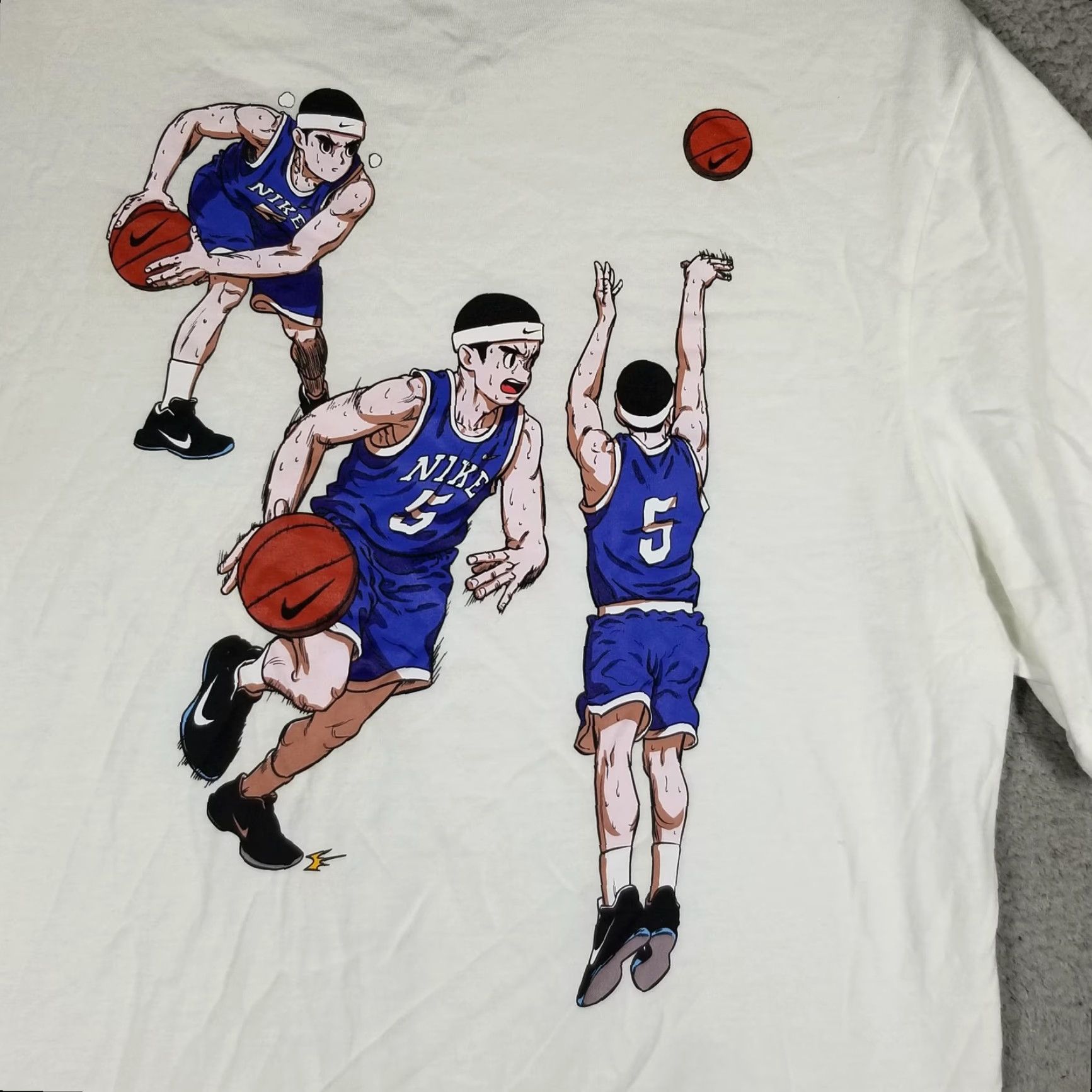 Nike VINTAGE? No. Nike Shirt Mens Small White The Nike Tee Basketball Anime Graphic Size US S / EU 44-46 / 1 - 2 Thumbnail