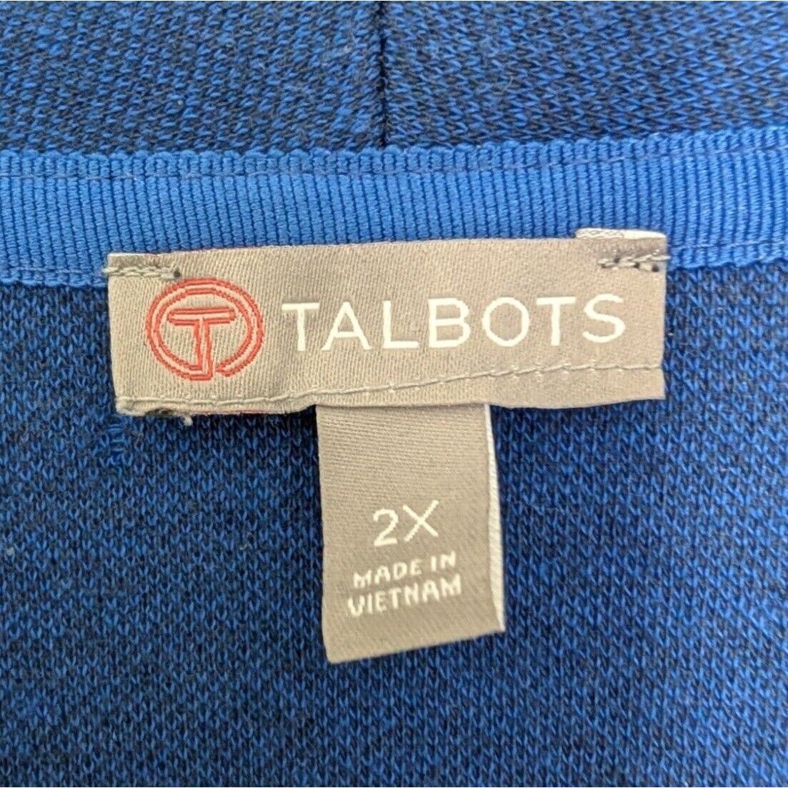 Talbots T by Talbots Moto Zip Sweatshirt Womens Plus Size 2X Blue Size XXL / US 16-18 / IT 52-54 - 6 Thumbnail