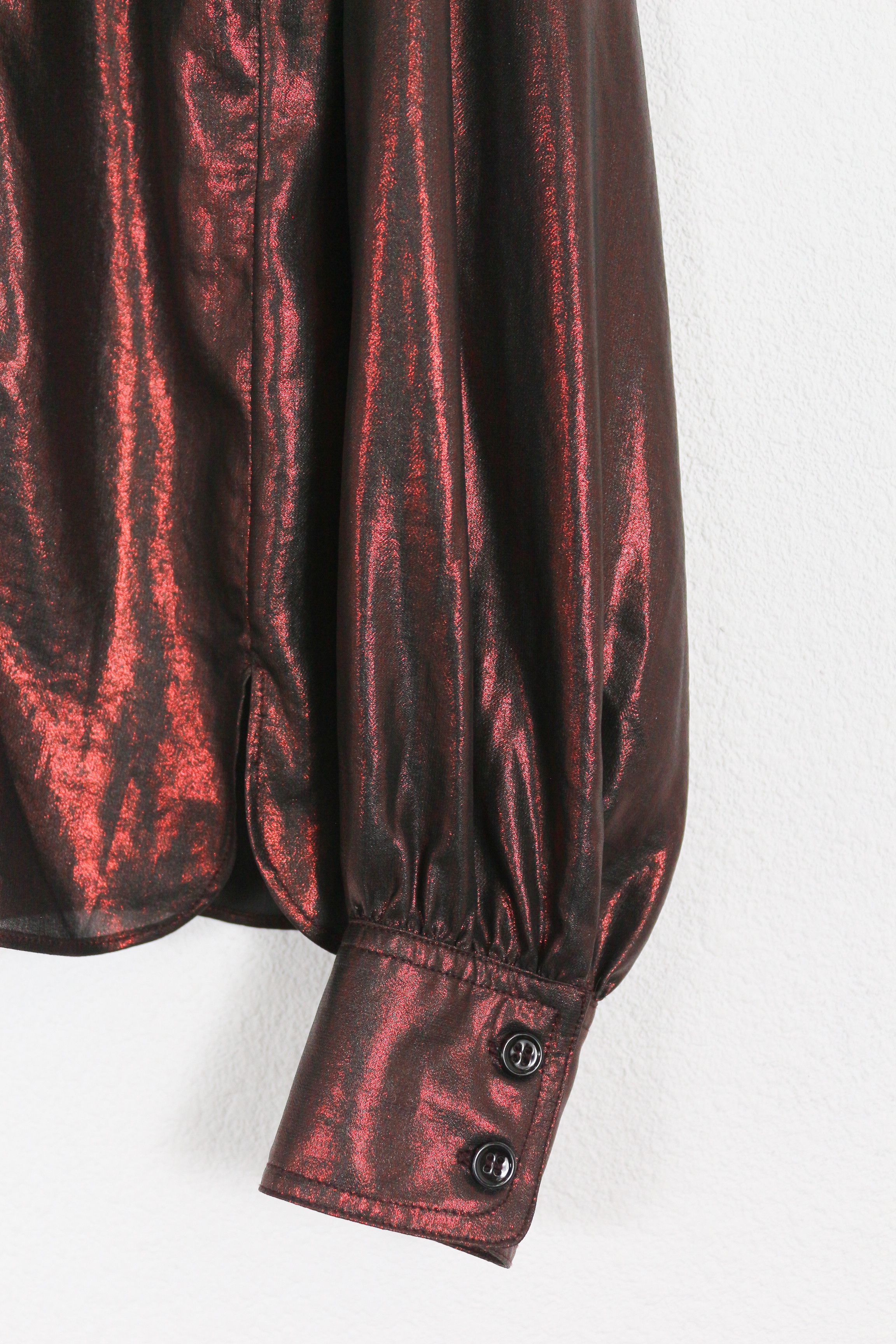 Isabel Marant × Isabel Marant Etoile Isabel Marant Etoile Bright Burgundy Shine Blouse Shirt NZ Size XS / US 0-2 / IT 36-38 - 3 Thumbnail