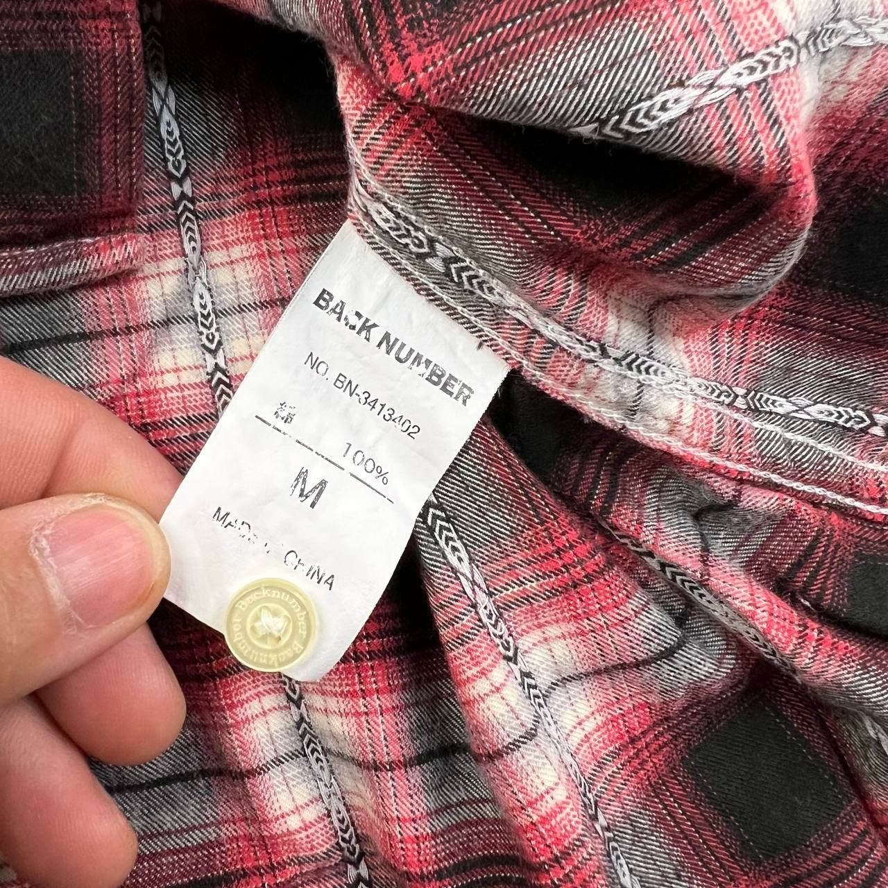 Other Back Number Shirt Men Medium Plaid Long Sleeves M Size US M / EU 48-50 / 2 - 7 Thumbnail
