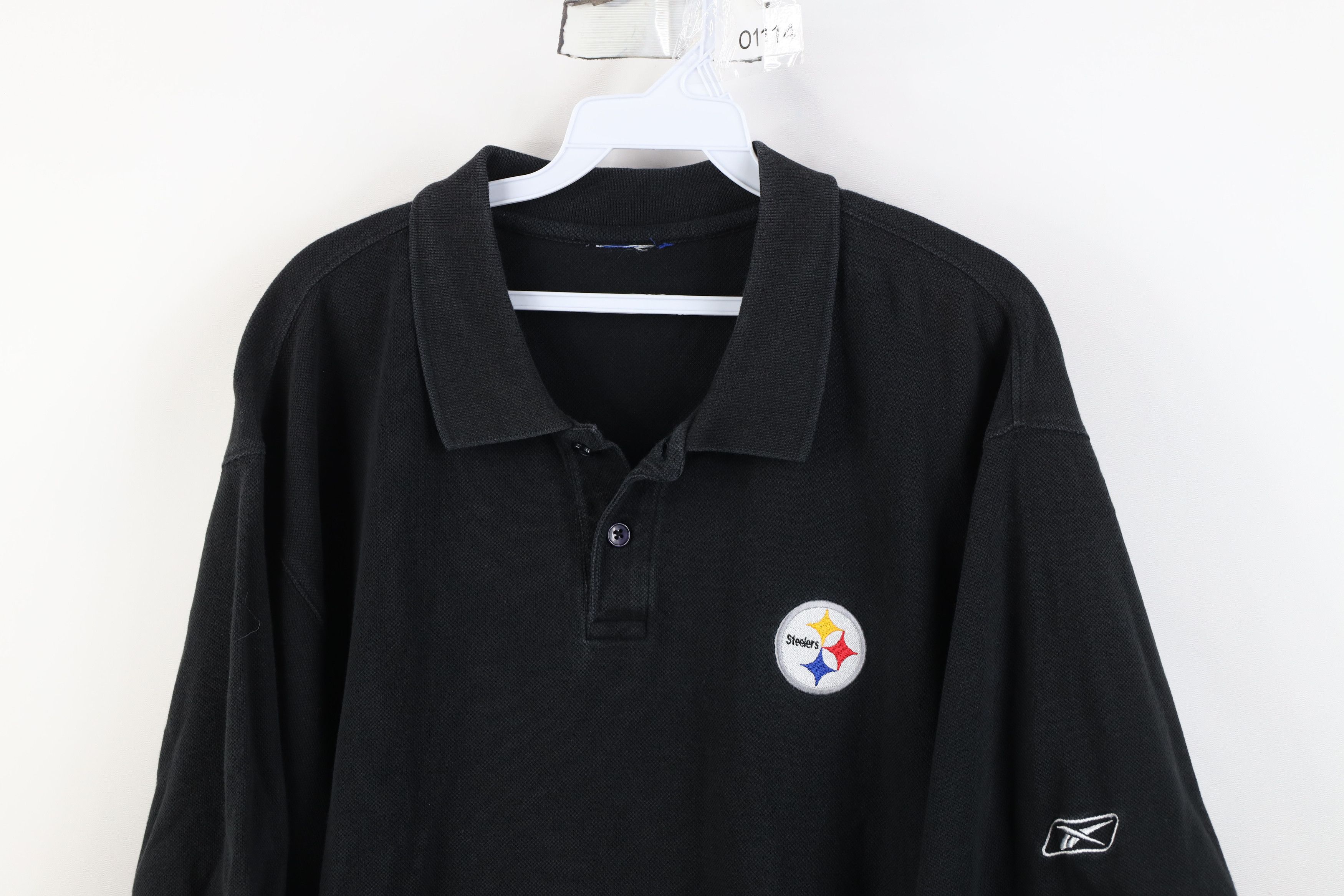 Reebok Vintage Reebok Spell Pittsburgh Steelers Football Polo Shirt Size US XL / EU 56 / 4 - 2 Thumbnail